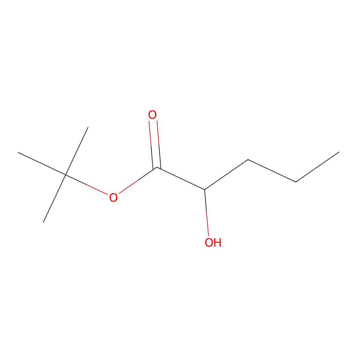 Tert-butyl (R)-2-hydroxypentanoate molecular structure, CAS 2097878-69-6