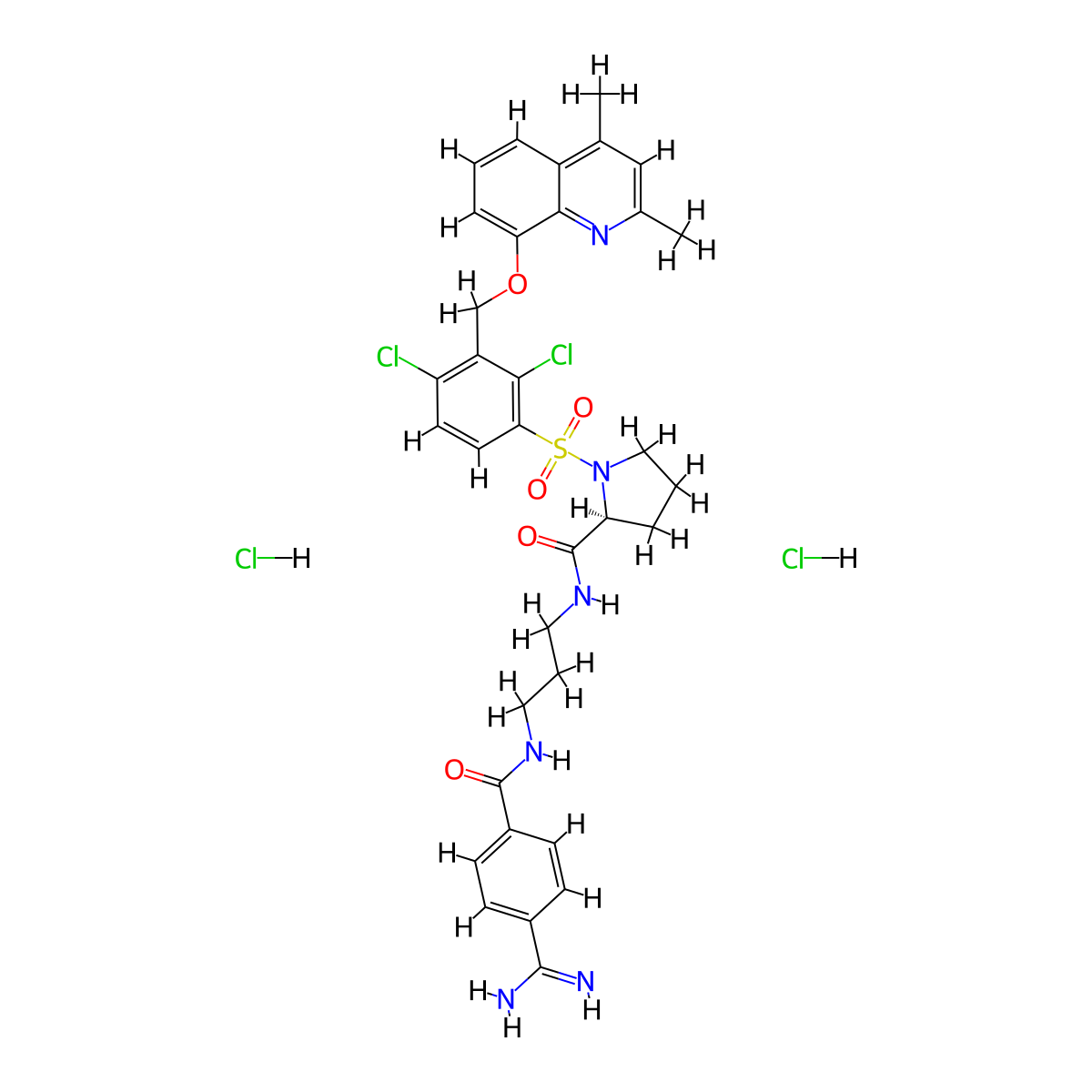 Anatibant 2HCl molecular structure, CAS 209788-45-4