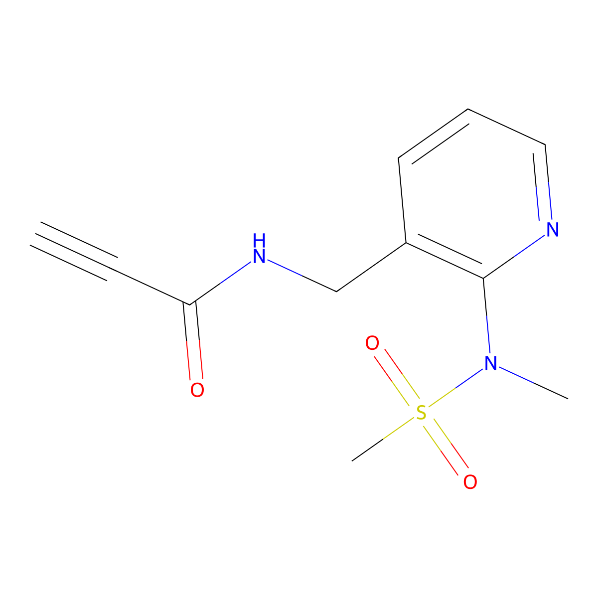 N-((2-(N-methylmethylsulfonamido)pyridin-3-yl)methyl)propiolamide molecular structure, CAS 2097882-80-7