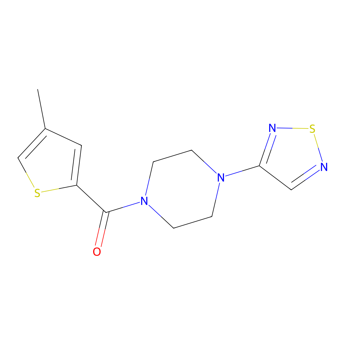 1-(4-Methylthiophene-2-carbonyl)-4-(1,2,5-thiadiazol-3-yl)piperazine molecular structure, CAS 2097882-83-0