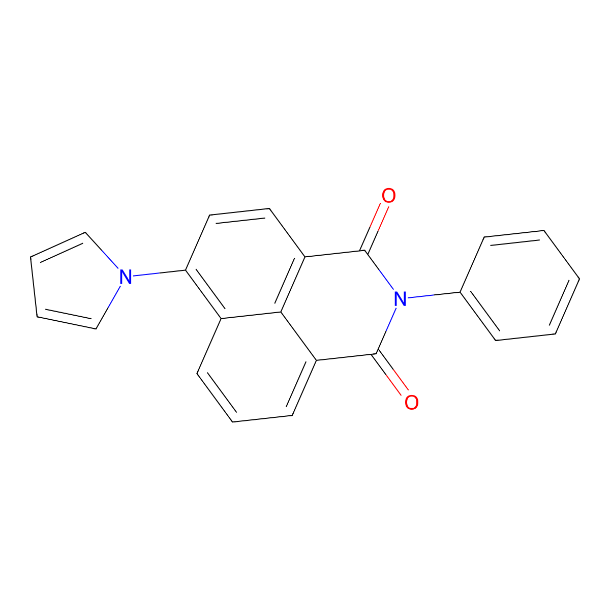3-phenyl-8-(1H-pyrrol-1-yl)-3-azatricyclo[7.3.1.0^{5,13}]trideca-1(13),5,7,9,11-pentaene-2,4-dione molecular structure, CAS 2097882-95-4