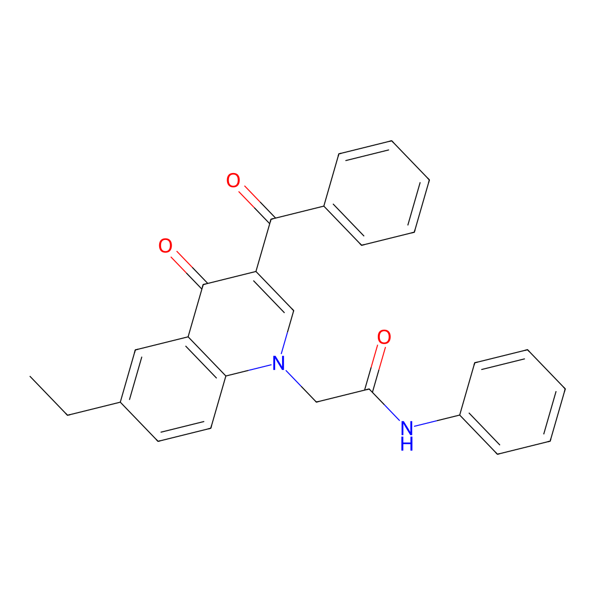 2-(3-benzoyl-6-ethyl-4-oxo-1,4-dihydroquinolin-1-yl)-N-phenylacetamide molecular structure, CAS 2097883-15-1