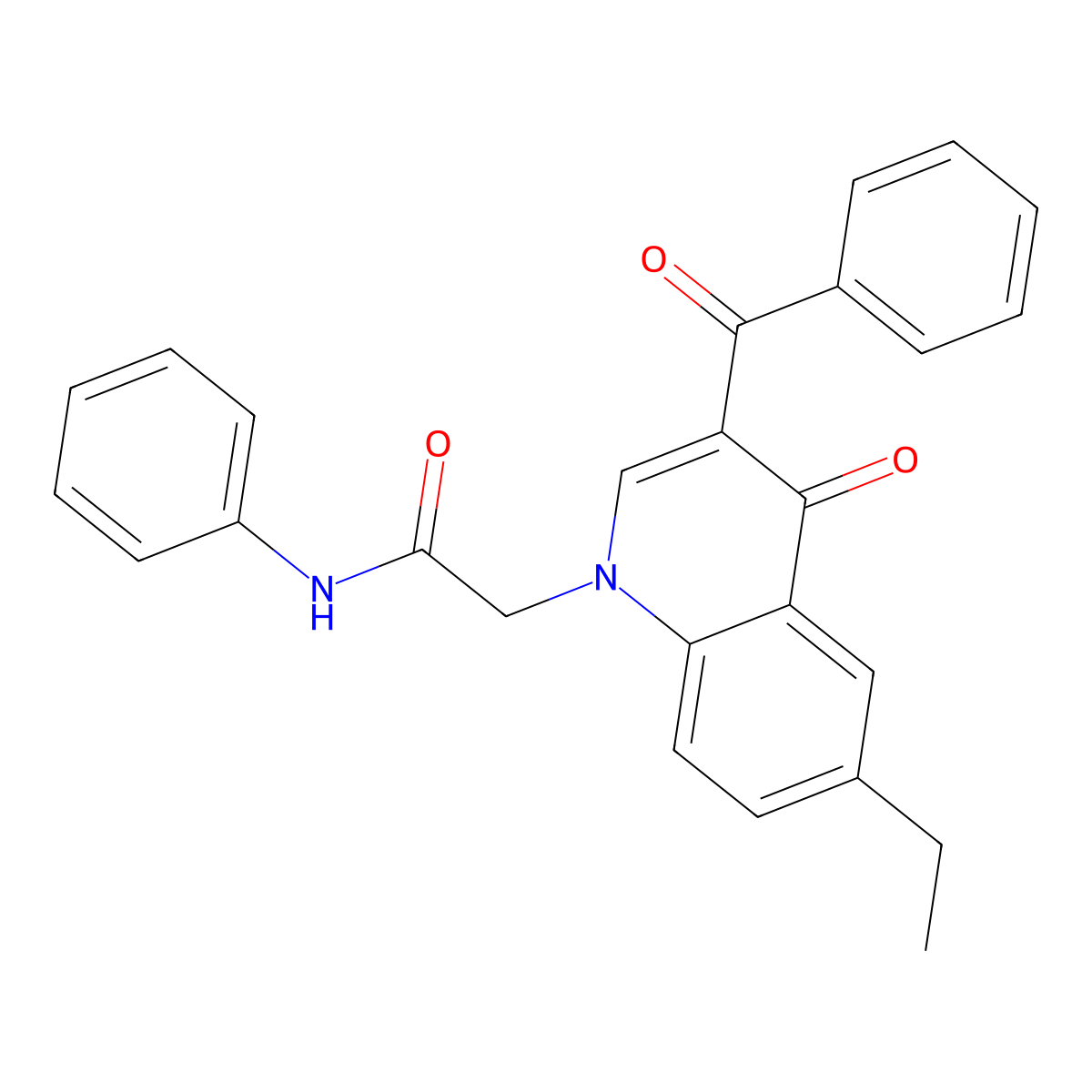 2-(3-benzoyl-6-ethyl-4-oxo-1,4-dihydroquinolin-1-yl)-N-phenylacetamide molecular structure, CAS 2097883-15-1