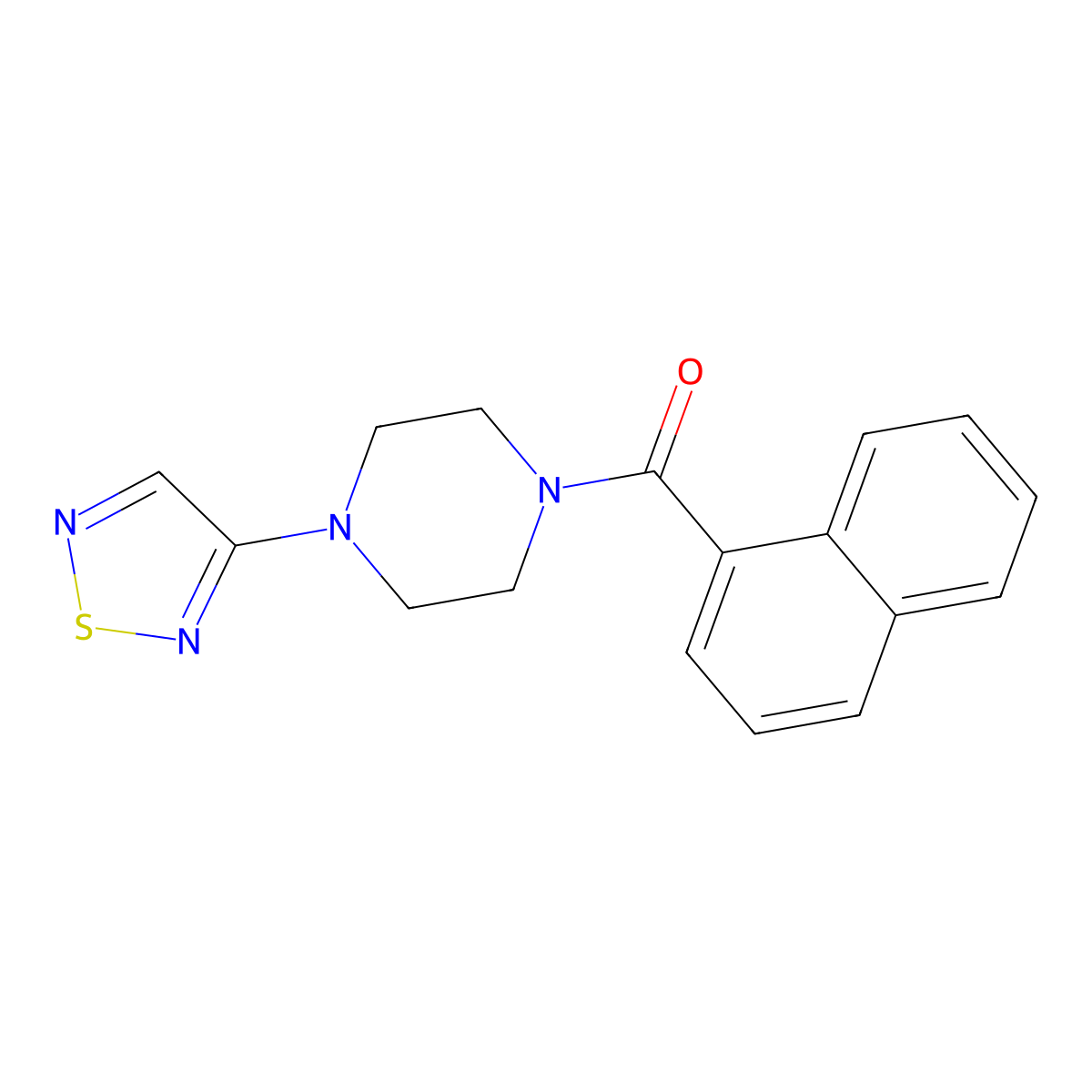 1-(Naphthalene-1-carbonyl)-4-(1,2,5-thiadiazol-3-yl)piperazine molecular structure, CAS 2097883-43-5