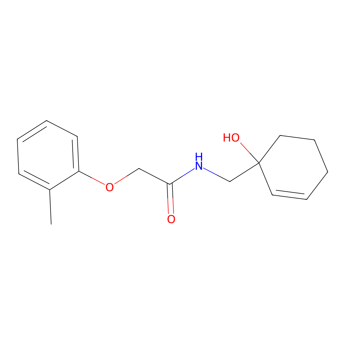 N-[(1-hydroxycyclohex-2-en-1-yl)methyl]-2-(2-methylphenoxy)acetamide molecular structure, CAS 2097883-50-4