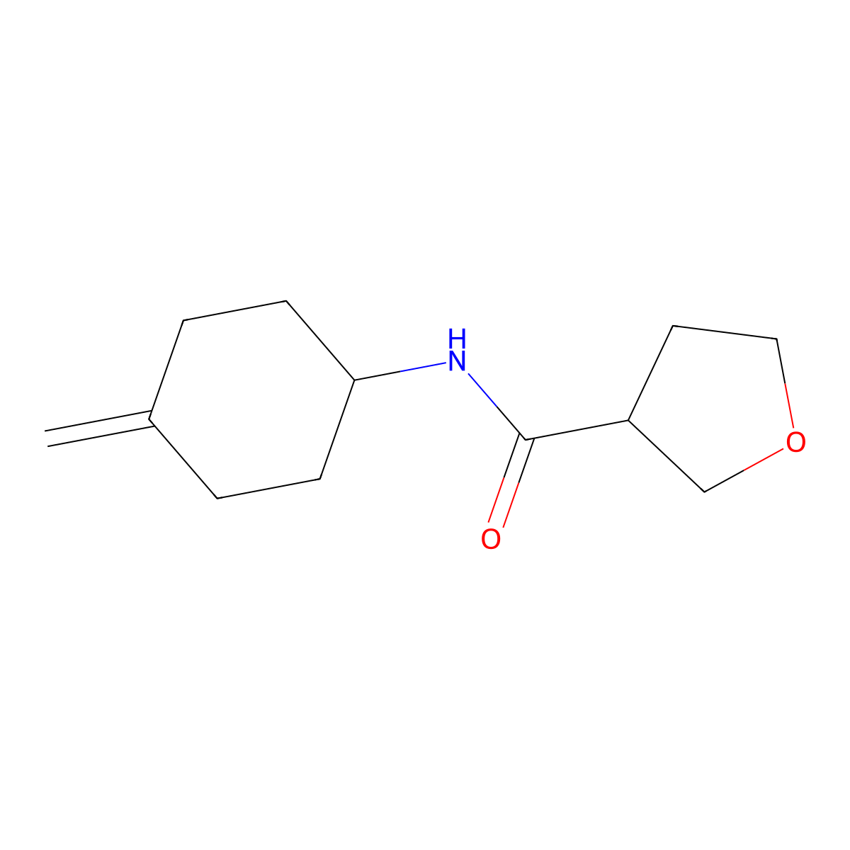 N-(4-methylidenecyclohexyl)oxolane-3-carboxamide molecular structure, CAS 2097883-51-5