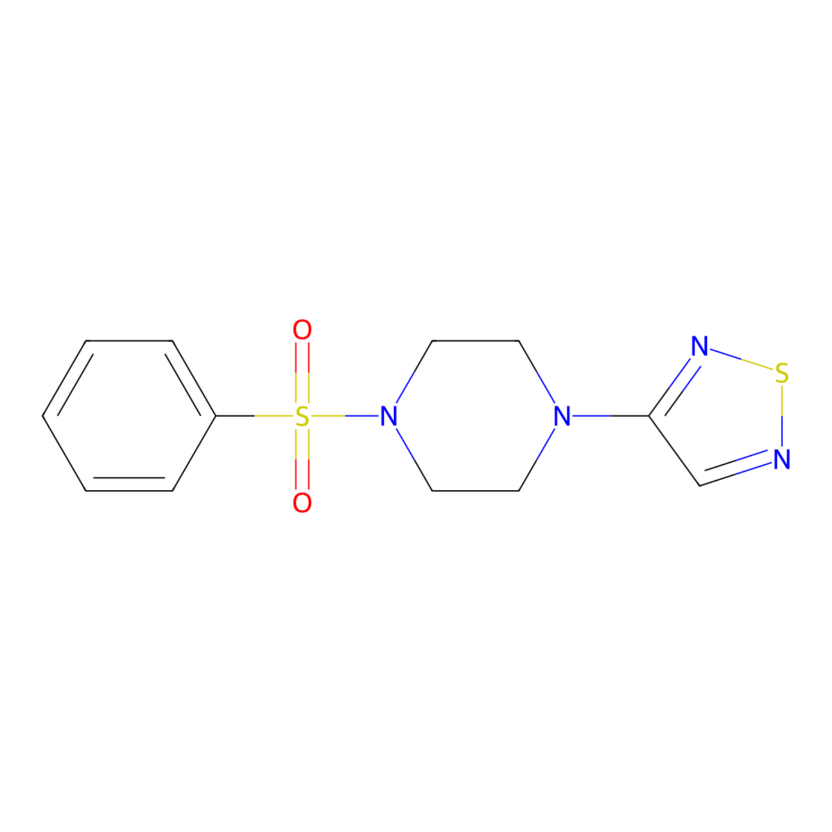 1-(Benzenesulfonyl)-4-(1,2,5-thiadiazol-3-yl)piperazine molecular structure, CAS 2097883-62-8