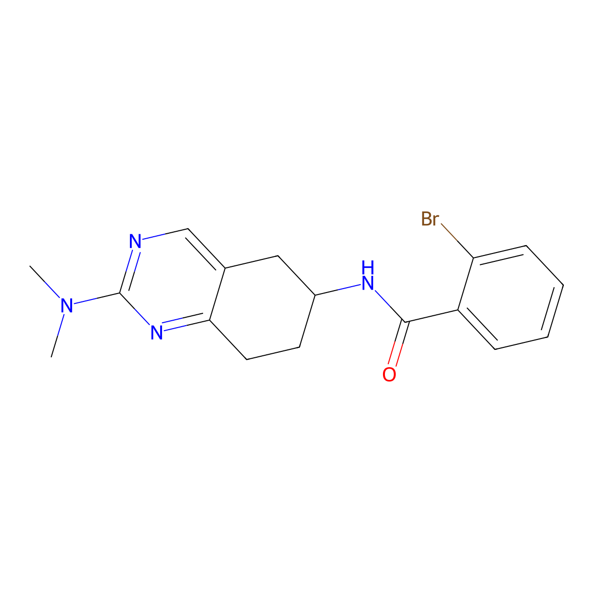 2-bromo-N-[2-(dimethylamino)-5,6,7,8-tetrahydroquinazolin-6-yl]benzamide molecular structure, CAS 2097883-96-8