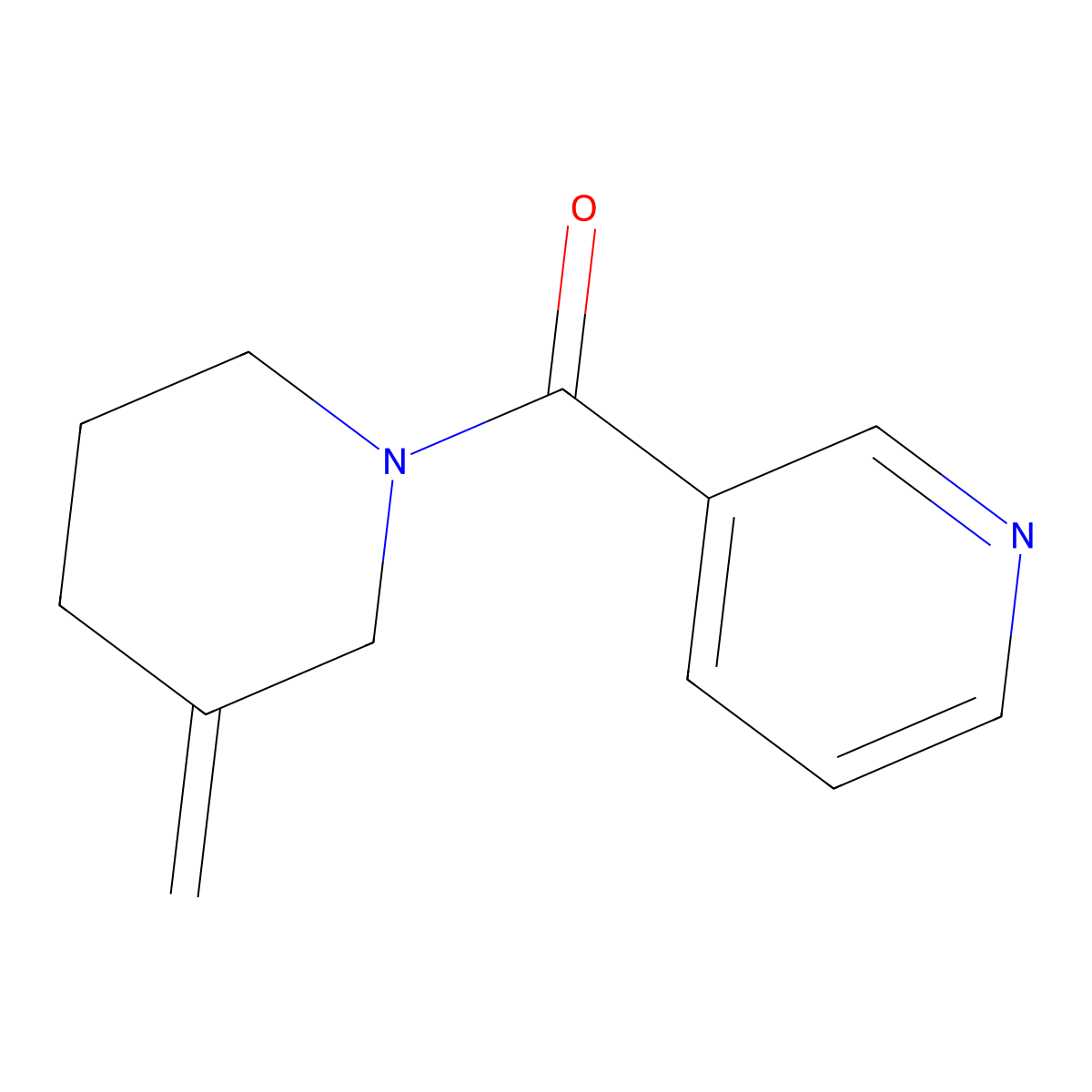 3-(3-Methylidenepiperidine-1-carbonyl)pyridine molecular structure, CAS 2097884-50-7