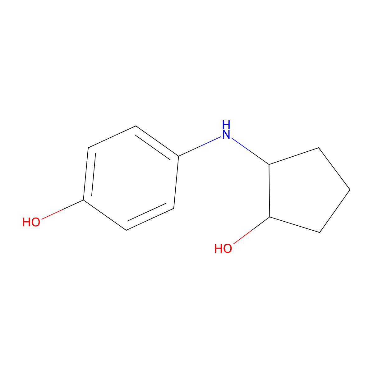 4-[(2-Hydroxycyclopentyl)amino]phenol molecular structure, CAS 2097884-59-6