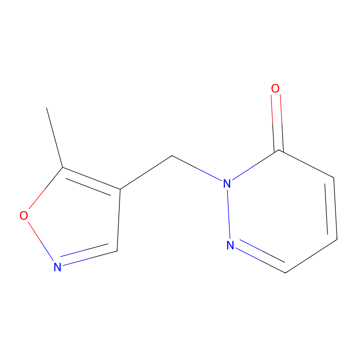 2-[(5-Methyl-1,2-oxazol-4-yl)methyl]-2,3-dihydropyridazin-3-one molecular structure, CAS 2097884-65-4