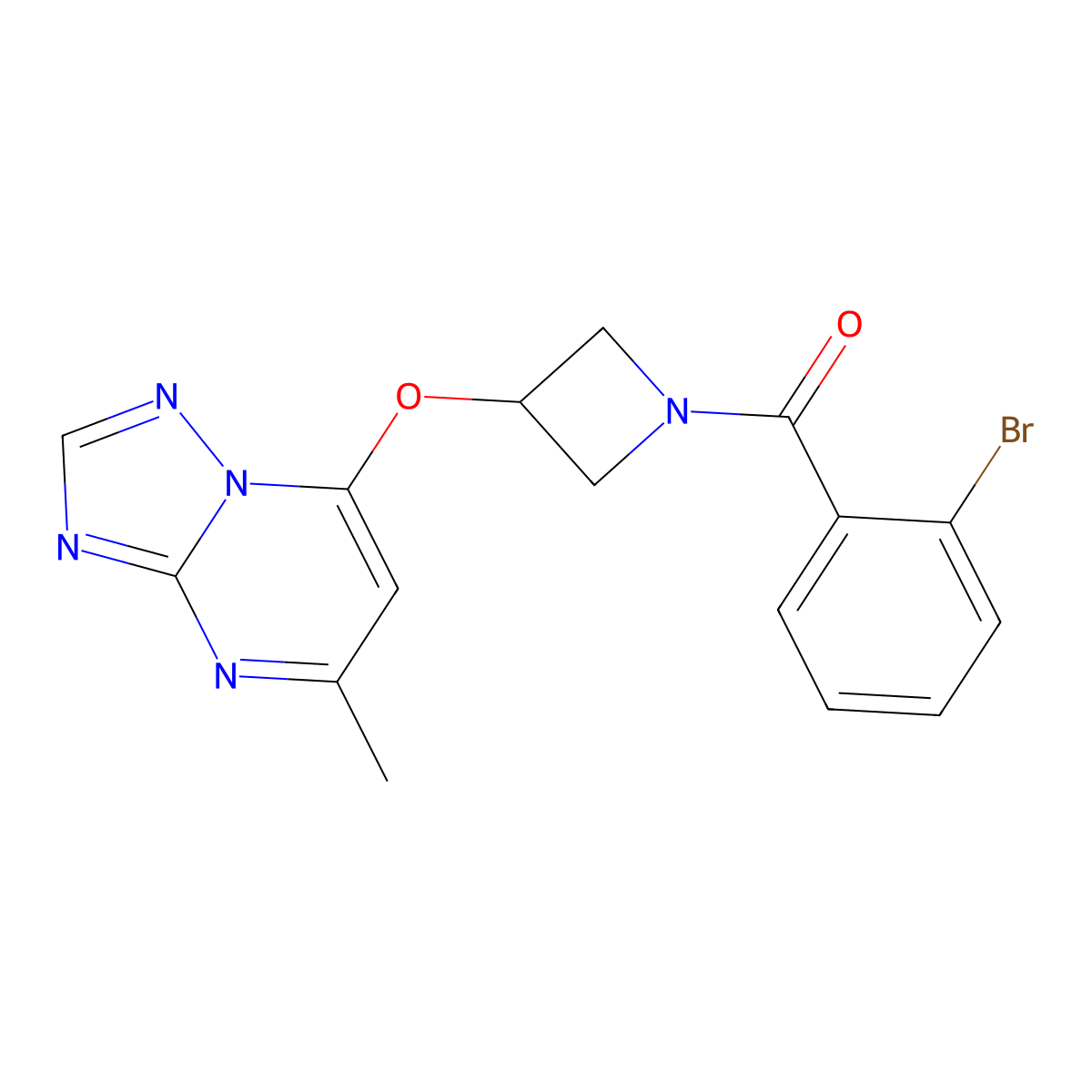 1-(2-Bromobenzoyl)-3-({5-methyl-[1,2,4]triazolo[1,5-a]pyrimidin-7-yl}oxy)azetidine molecular structure, CAS 2097888-15-6