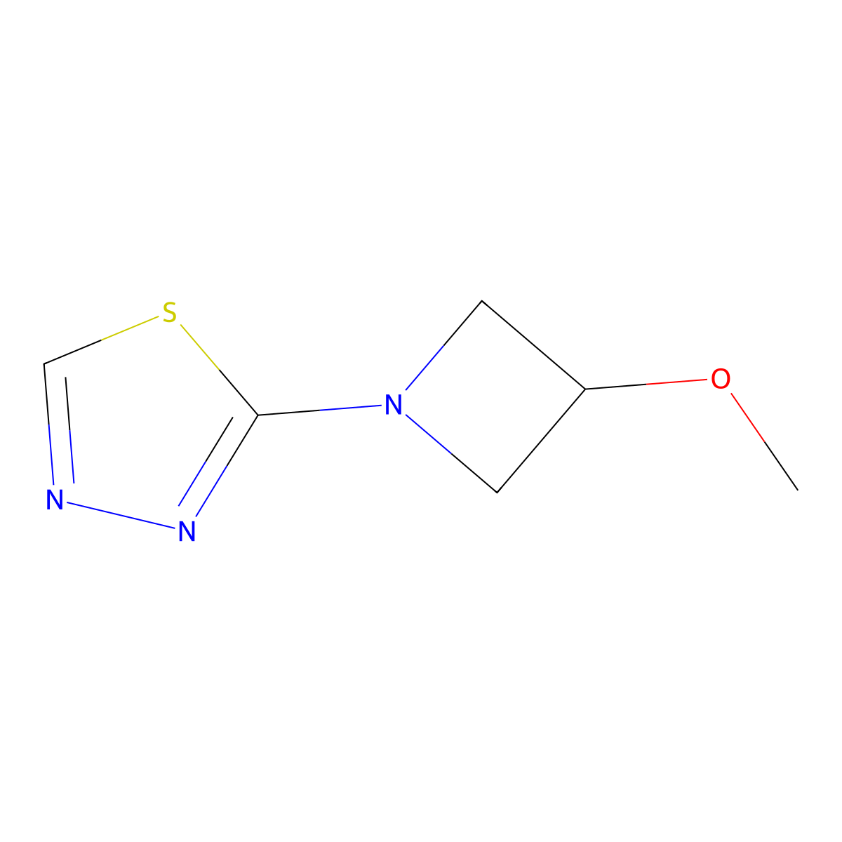 2-(3-Methoxyazetidin-1-yl)-1,3,4-thiadiazole molecular structure, CAS 2097888-19-0