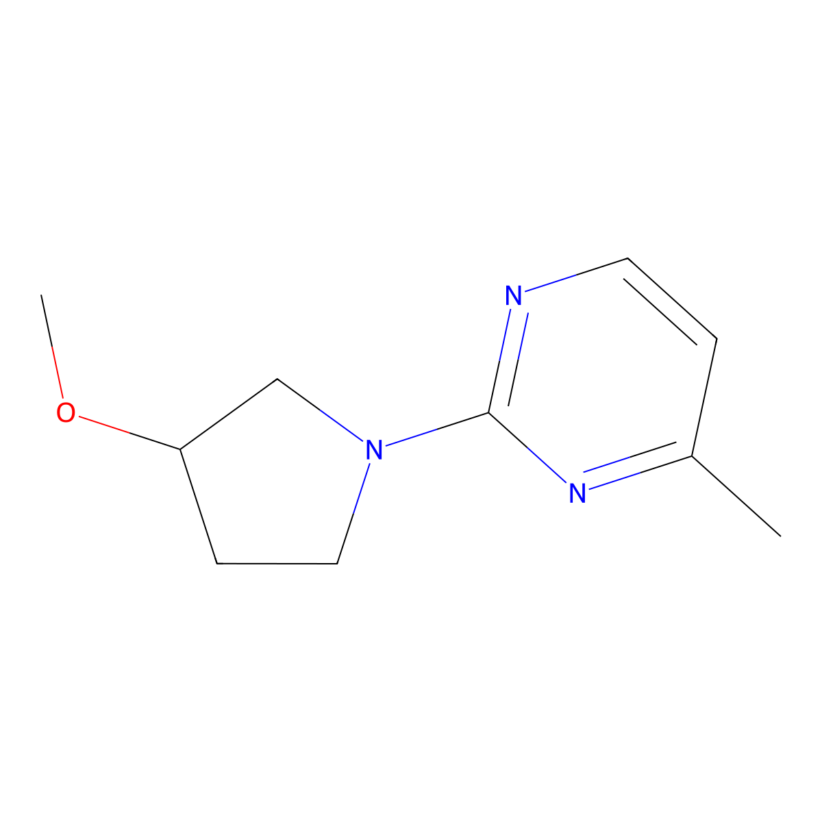 2-(3-Methoxypyrrolidin-1-yl)-4-methylpyrimidine molecular structure, CAS 2097888-21-4