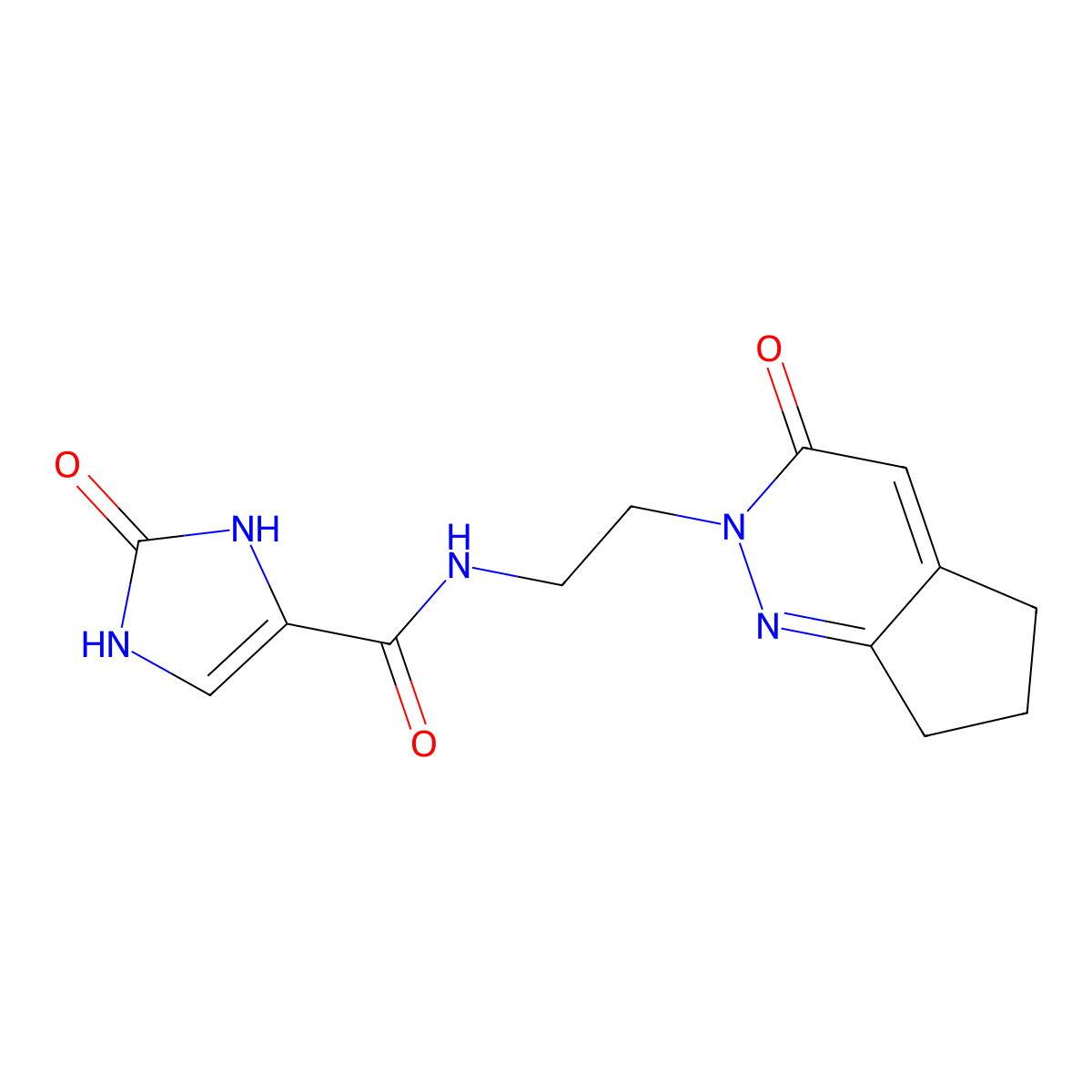 2-oxo-N-(2-(3-oxo-3,5,6,7-tetrahydro-2H-cyclopenta[c]pyridazin-2-yl)ethyl)-2,3-dihydro-1H-imidazole-4-carboxamide molecular structure, CAS 2097888-49-6