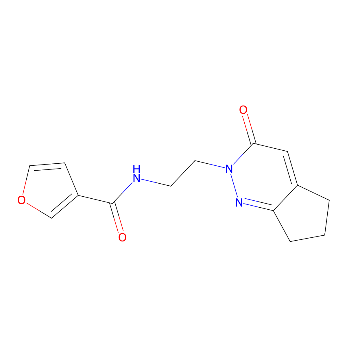 N-(2-(3-oxo-3,5,6,7-tetrahydro-2H-cyclopenta[c]pyridazin-2-yl)ethyl)furan-3-carboxamide molecular structure, CAS 2097888-53-2