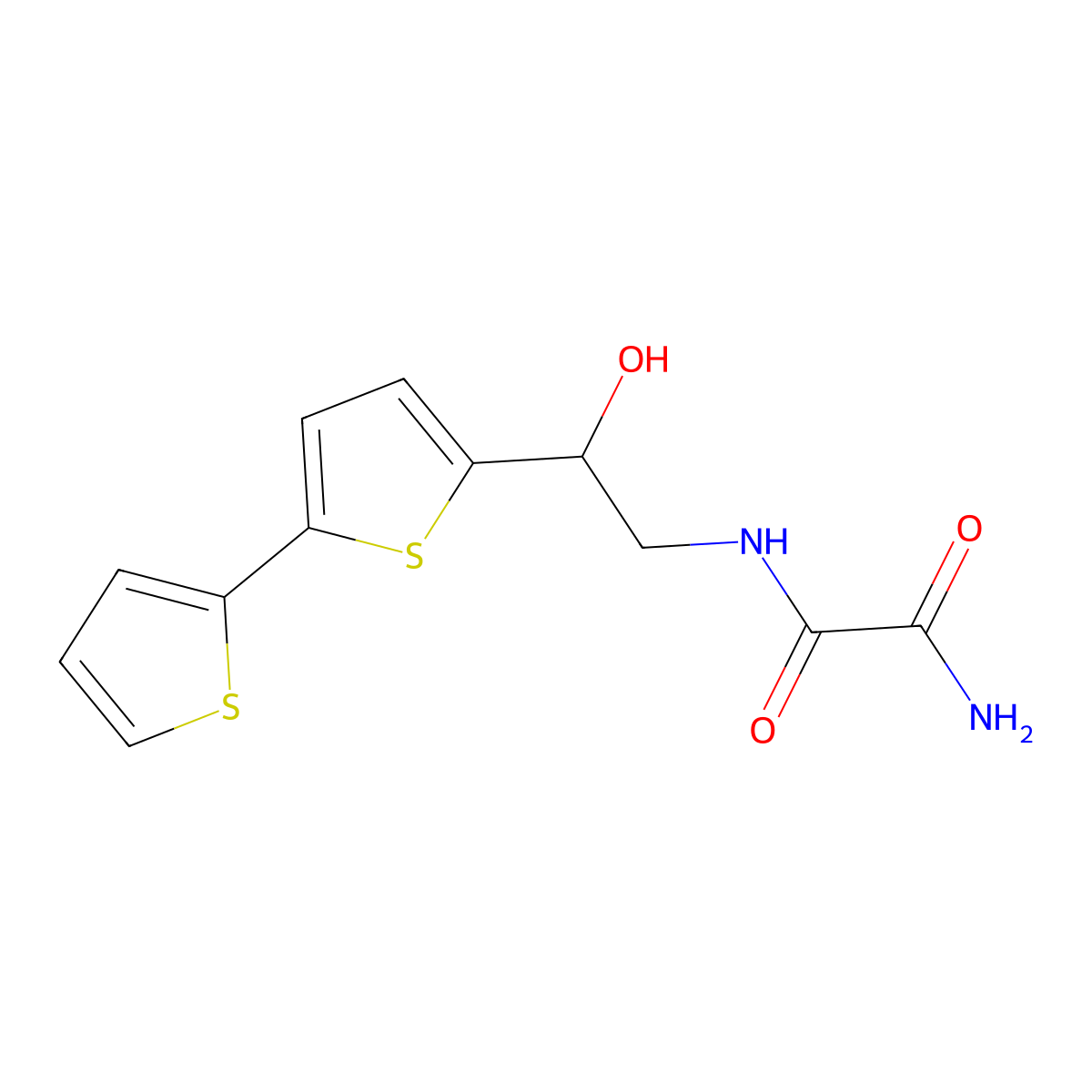 N'-(2-{[2,2'-bithiophene]-5-yl}-2-hydroxyethyl)ethanediamide molecular structure, CAS 2097888-65-6