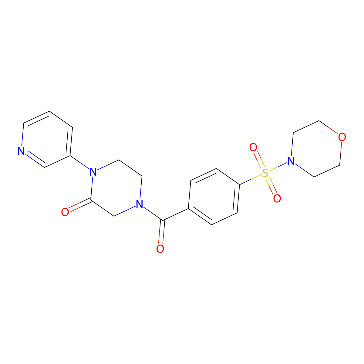 4-[4-(Morpholine-4-sulfonyl)benzoyl]-1-(pyridin-3-yl)piperazin-2-one molecular structure, CAS 2097888-79-2