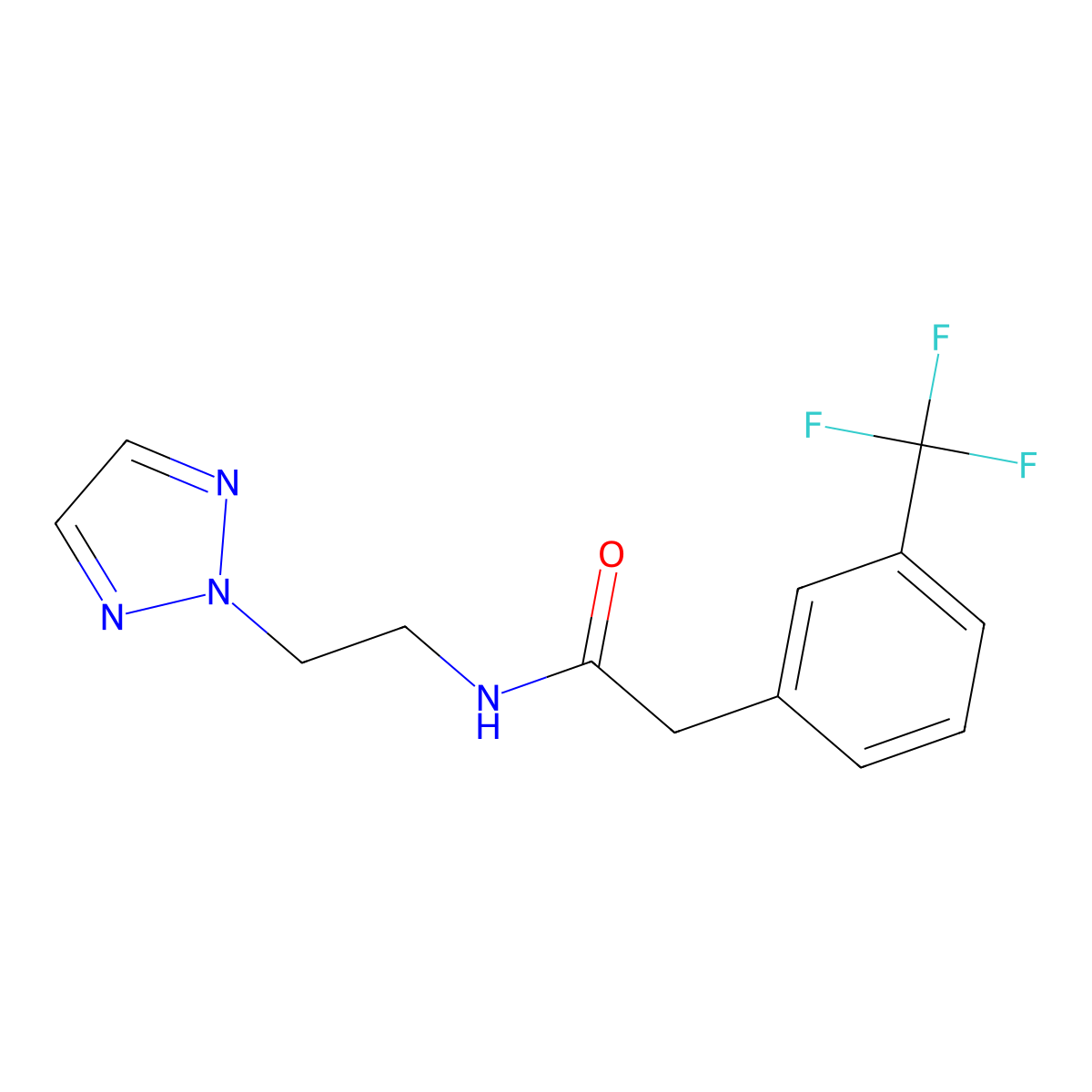 N-[2-(2H-1,2,3-triazol-2-yl)ethyl]-2-[3-(trifluoromethyl)phenyl]acetamide molecular structure, CAS 2097889-16-0