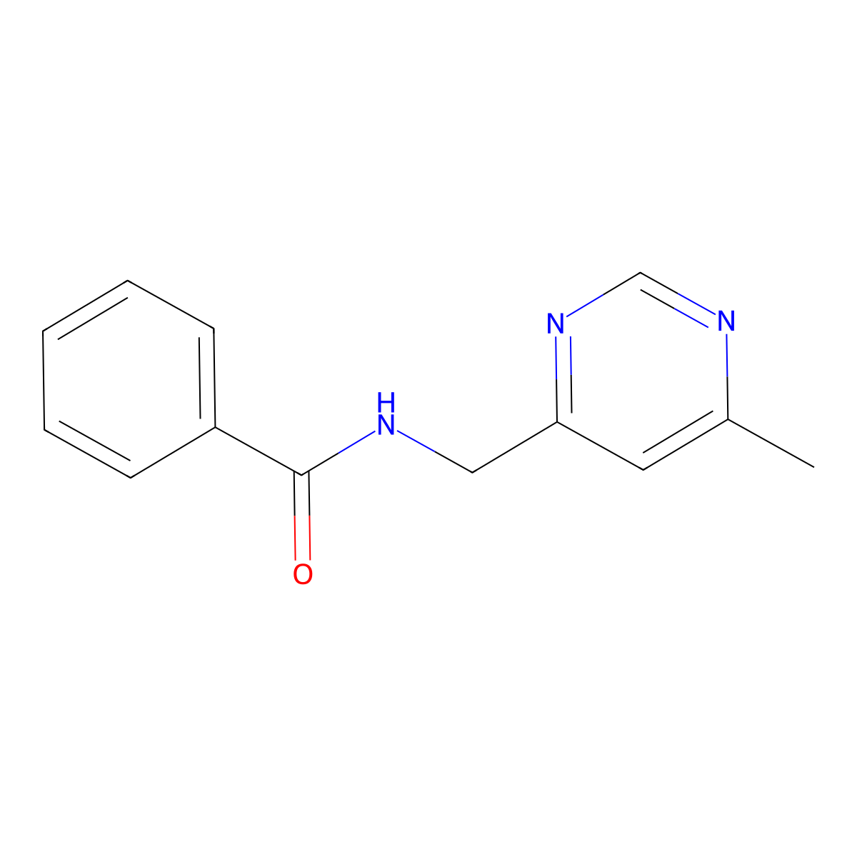 N-[(6-methylpyrimidin-4-yl)methyl]benzamide molecular structure, CAS 2097889-18-2