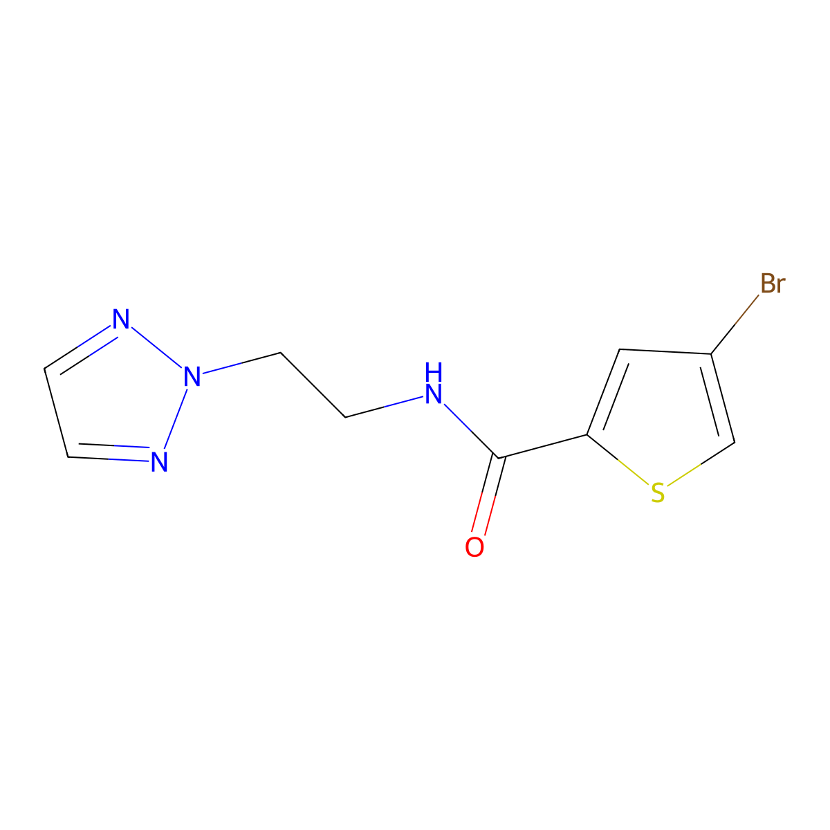 N-(2-(2H-1,2,3-triazol-2-yl)ethyl)-4-bromothiophene-2-carboxamide molecular structure, CAS 2097889-29-5