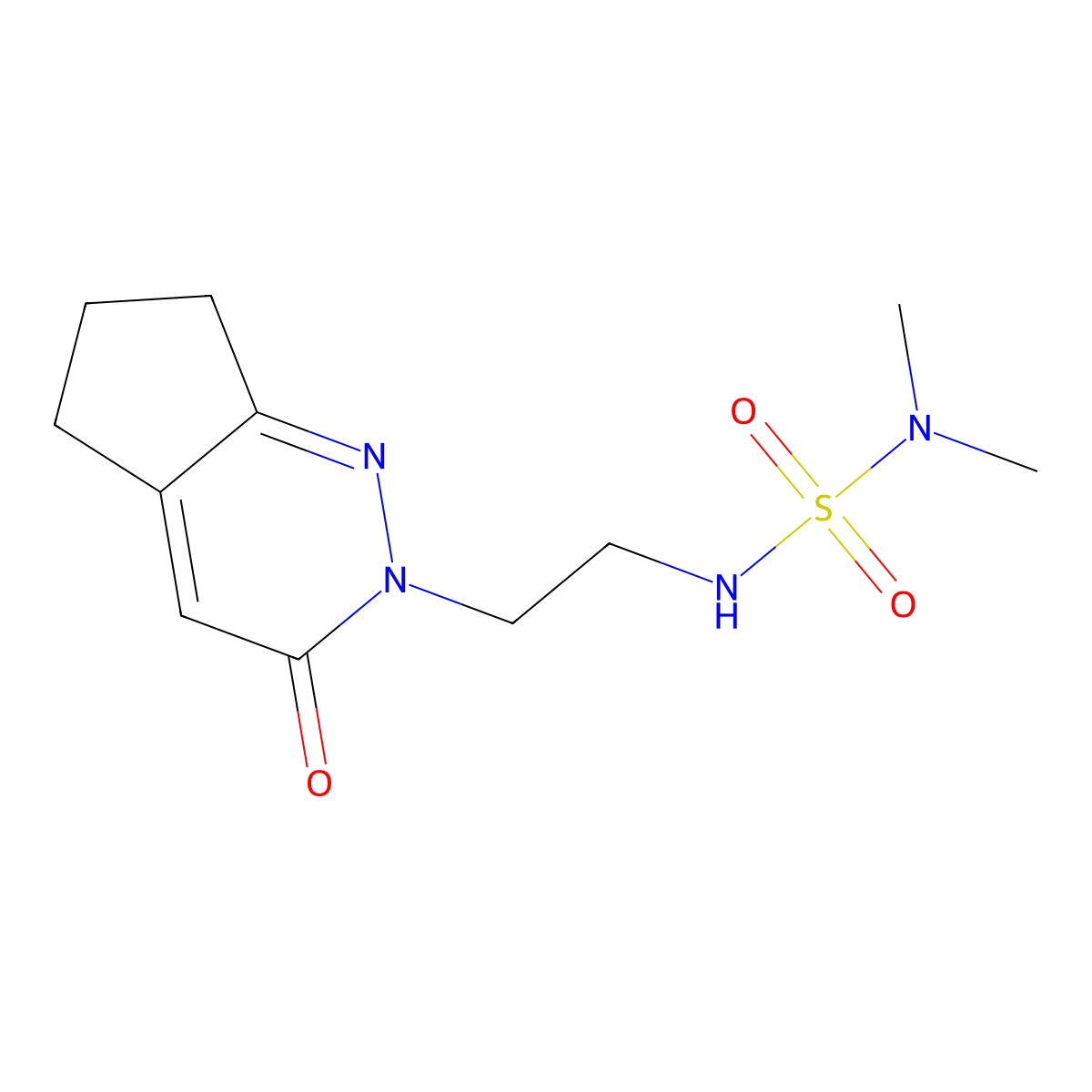 2-{2-[(dimethylsulfamoyl)amino]ethyl}-2H,3H,5H,6H,7H-cyclopenta[c]pyridazin-3-one molecular structure, CAS 2097889-48-8