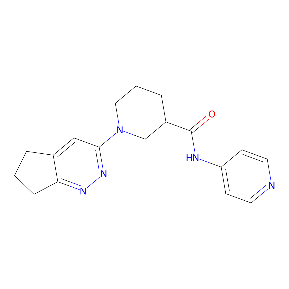 1-{5H,6H,7H-cyclopenta[c]pyridazin-3-yl}-N-(pyridin-4-yl)piperidine-3-carboxamide molecular structure, CAS 2097889-55-7