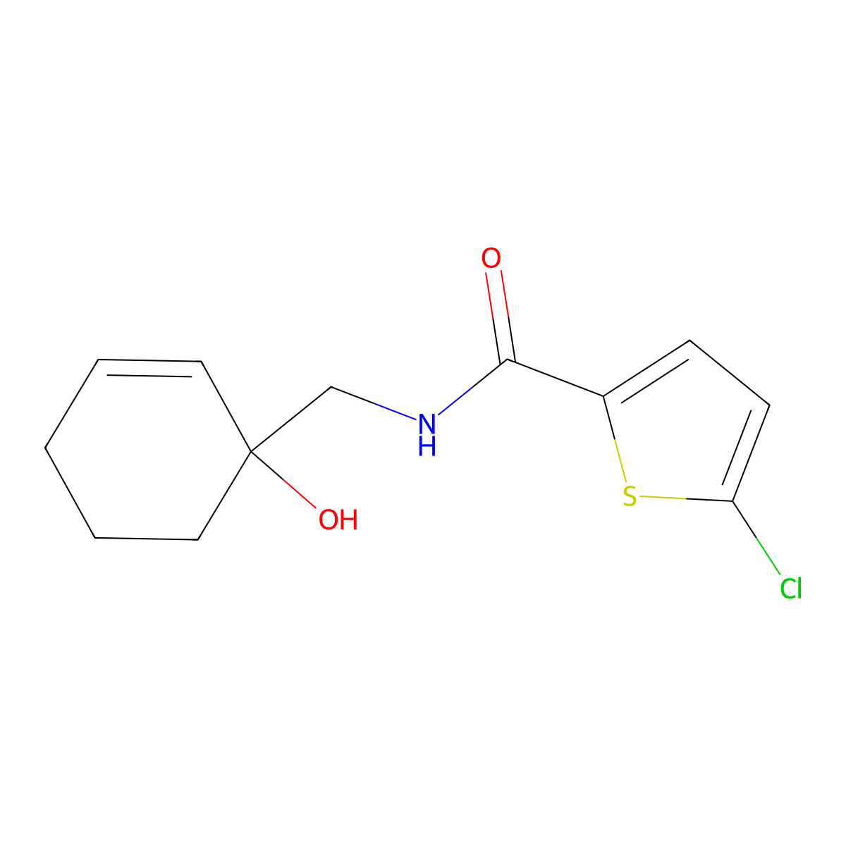 5-chloro-N-[(1-hydroxycyclohex-2-en-1-yl)methyl]thiophene-2-carboxamide molecular structure, CAS 2097889-65-9