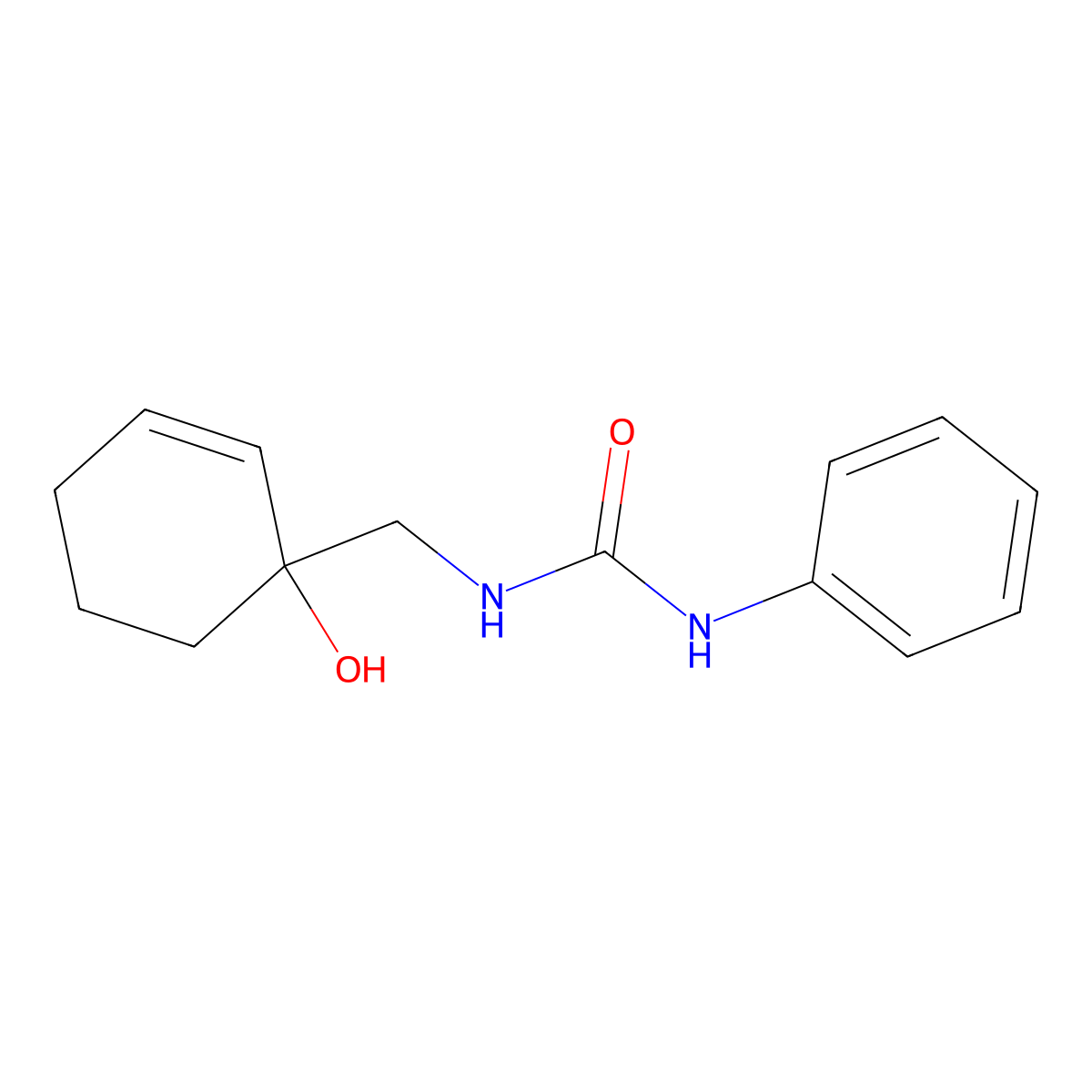 3-[(1-Hydroxycyclohex-2-en-1-yl)methyl]-1-phenylurea molecular structure, CAS 2097889-66-0