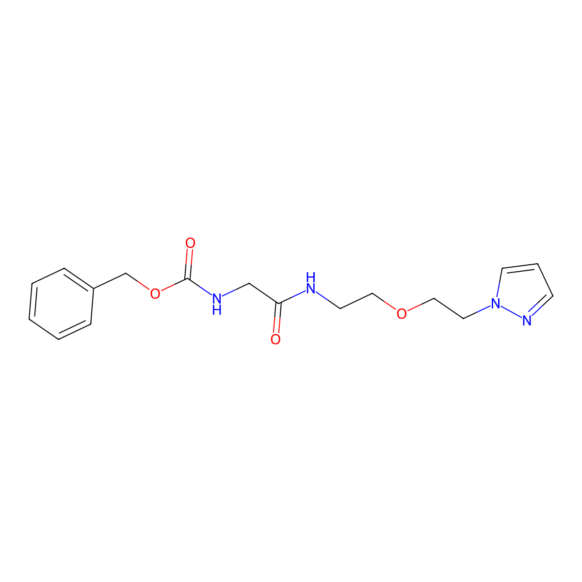 benzyl N-[({2-[2-(1H-pyrazol-1-yl)ethoxy]ethyl}carbamoyl)methyl]carbamate molecular structure, CAS 2097889-86-4