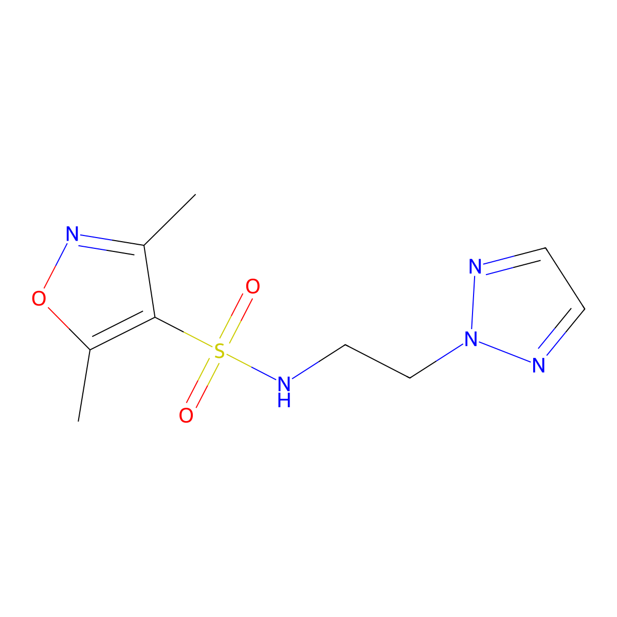 N-(2-(2H-1,2,3-triazol-2-yl)ethyl)-3,5-dimethylisoxazole-4-sulfonamide molecular structure, CAS 2097889-92-2
