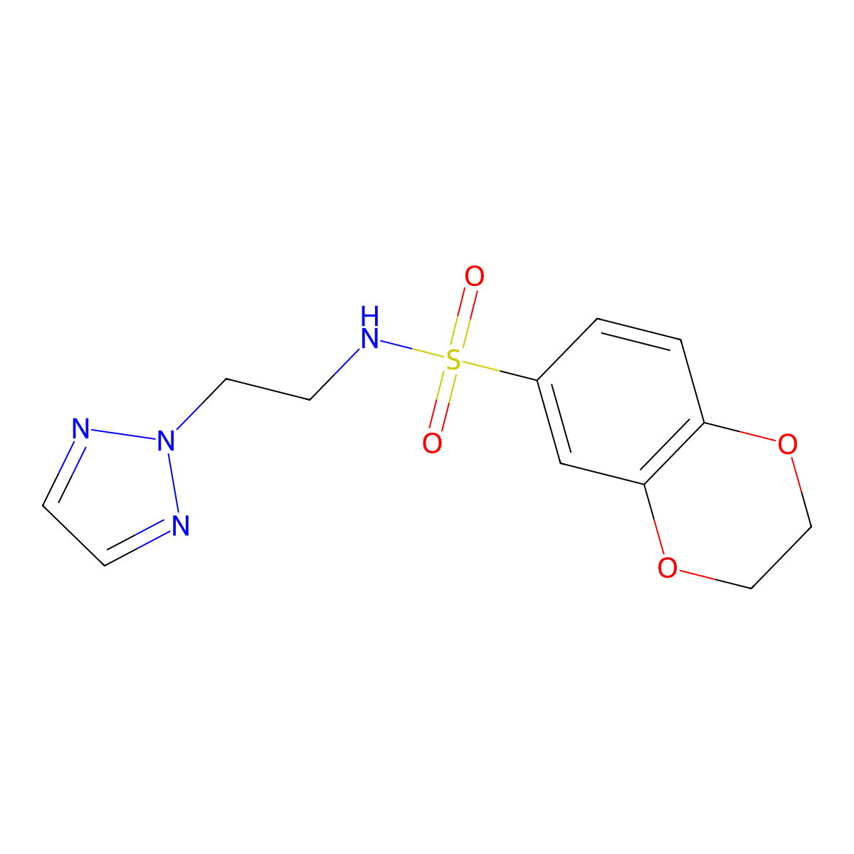 N-(2-(2H-1,2,3-triazol-2-yl)ethyl)-2,3-dihydrobenzo[b][1,4]dioxine-6-sulfonamide molecular structure, CAS 2097889-93-3