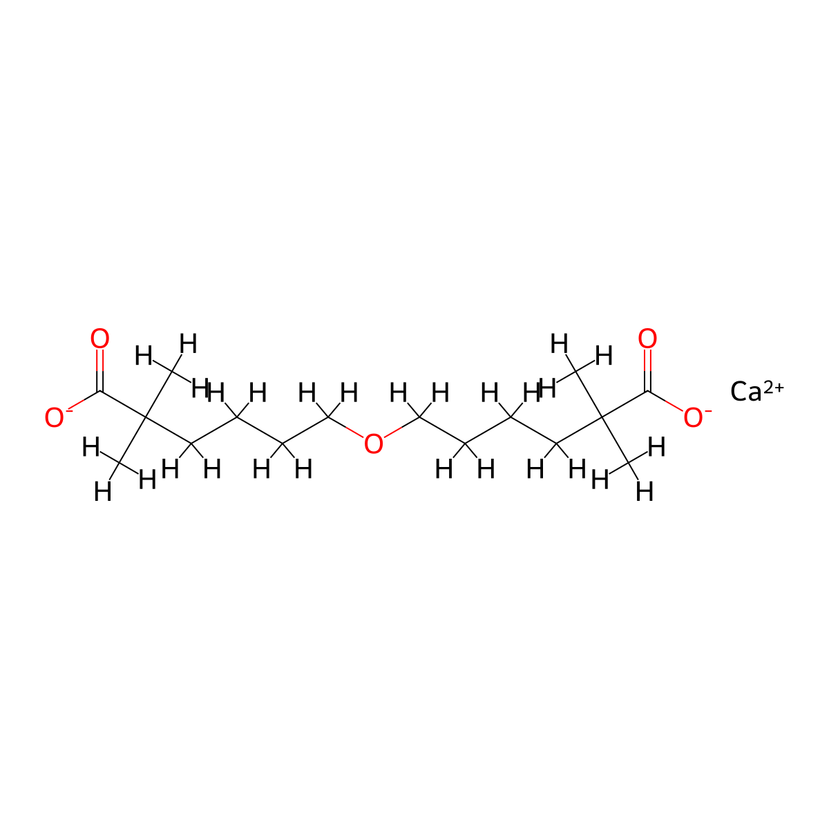 Gemcabene Calcium molecular structure, CAS 209789-08-2