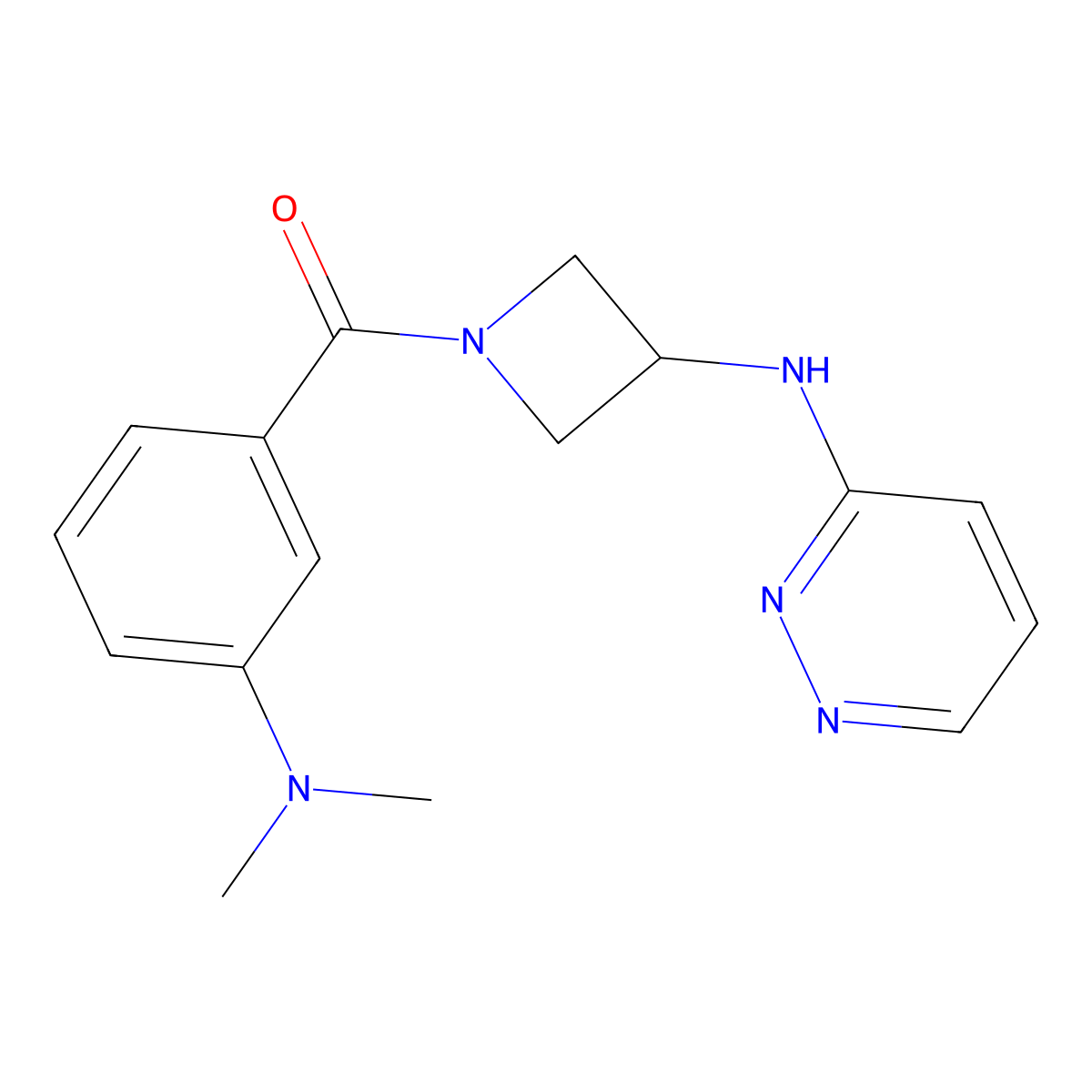 N-{1-[3-(dimethylamino)benzoyl]azetidin-3-yl}pyridazin-3-amine molecular structure, CAS 2097890-04-3