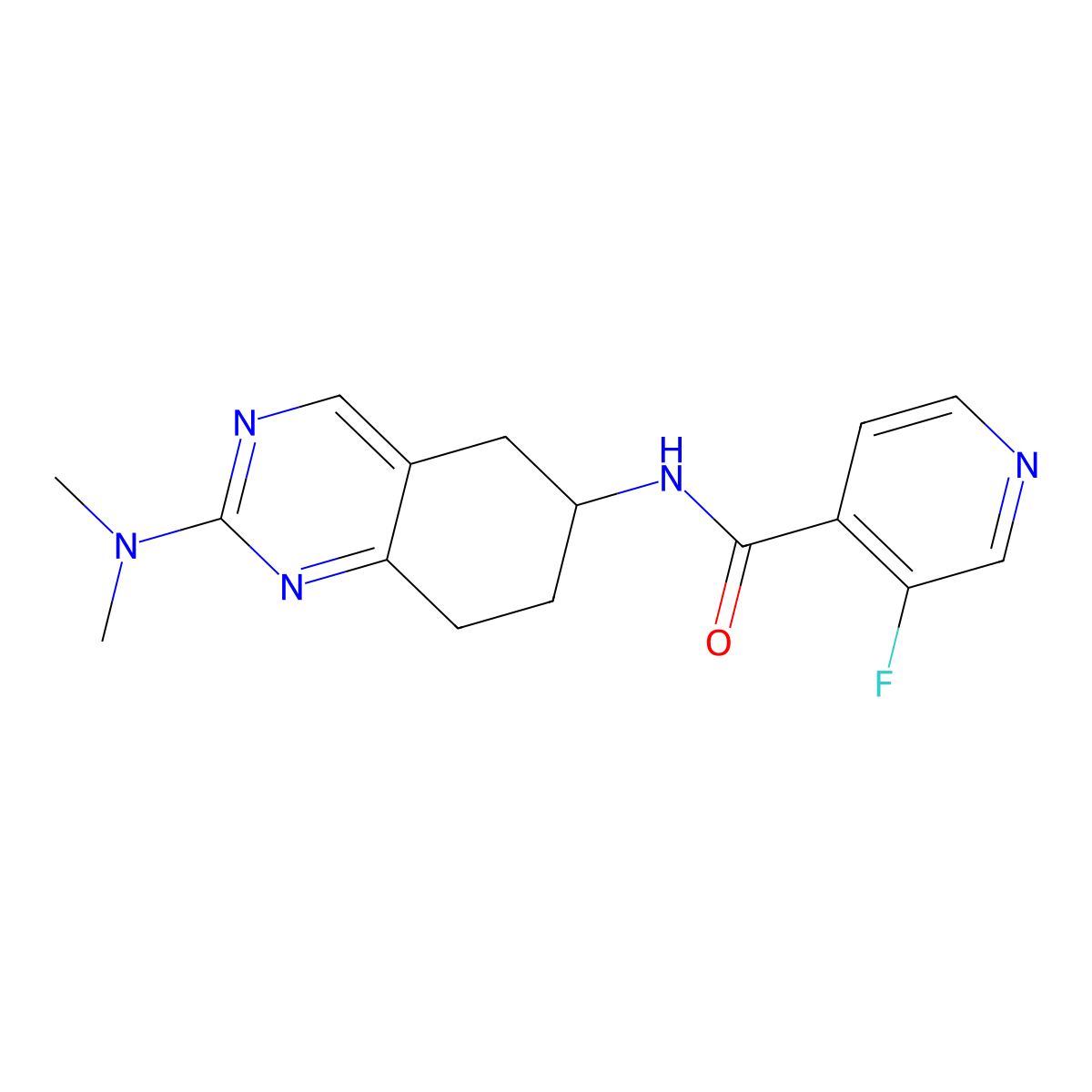 N-[2-(dimethylamino)-5,6,7,8-tetrahydroquinazolin-6-yl]-3-fluoropyridine-4-carboxamide molecular structure, CAS 2097890-33-8