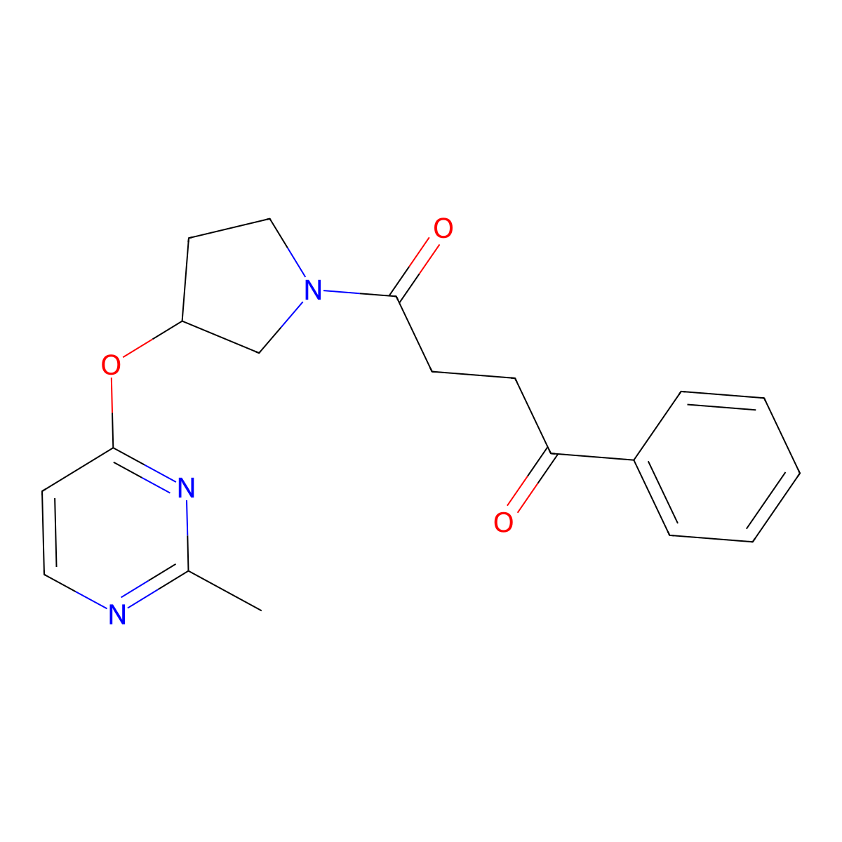 1-{3-[(2-Methylpyrimidin-4-yl)oxy]pyrrolidin-1-yl}-4-phenylbutane-1,4-dione molecular structure, CAS 2097890-51-0