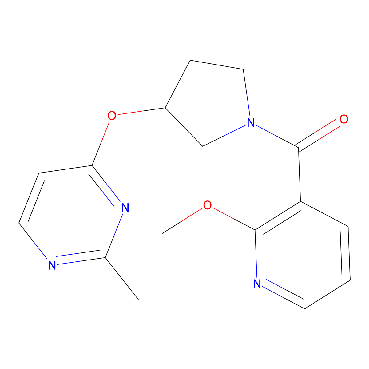 4-{[1-(2-Methoxypyridine-3-carbonyl)pyrrolidin-3-yl]oxy}-2-methylpyrimidine molecular structure, CAS 2097890-64-5