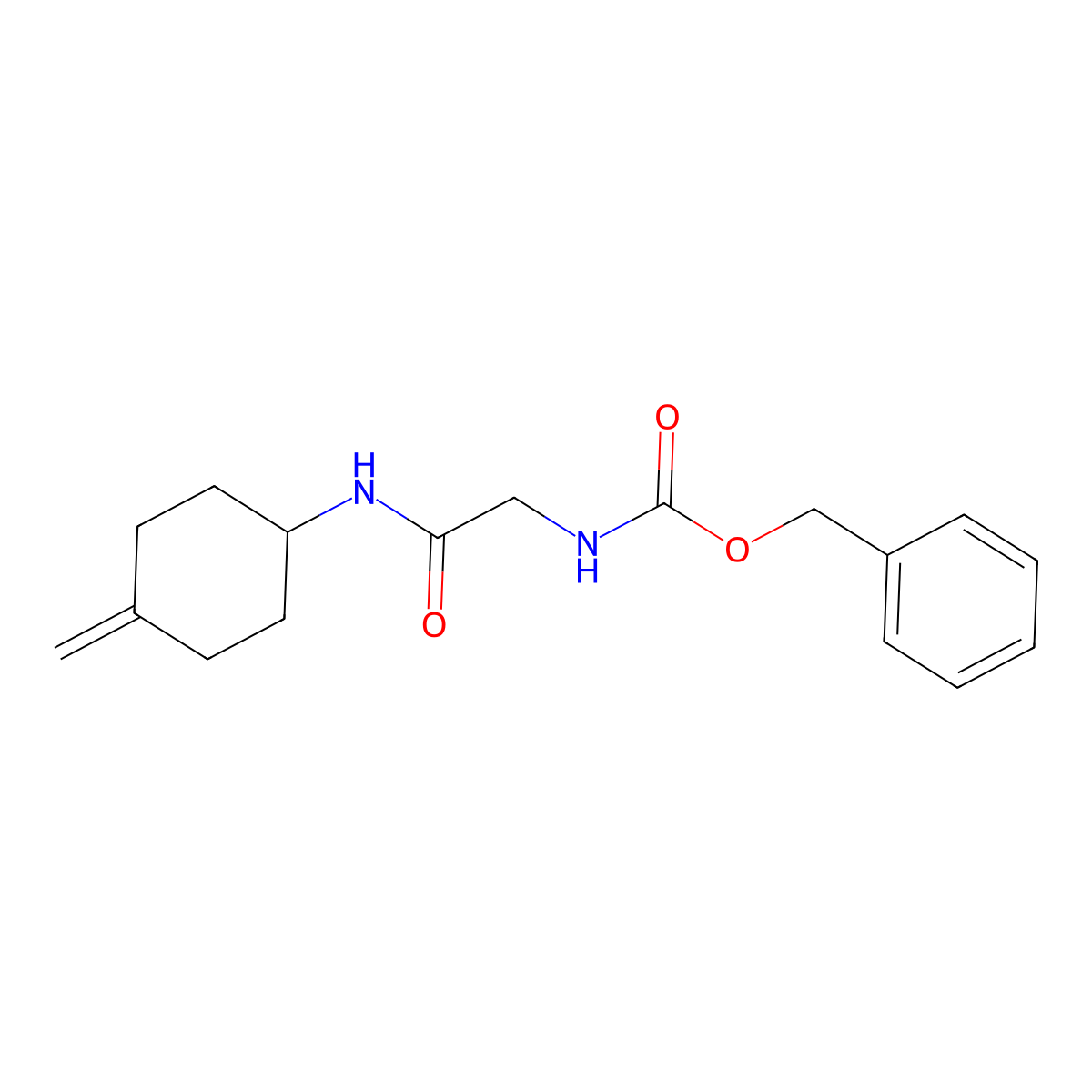 benzyl N-{[(4-methylidenecyclohexyl)carbamoyl]methyl}carbamate molecular structure, CAS 2097890-87-2