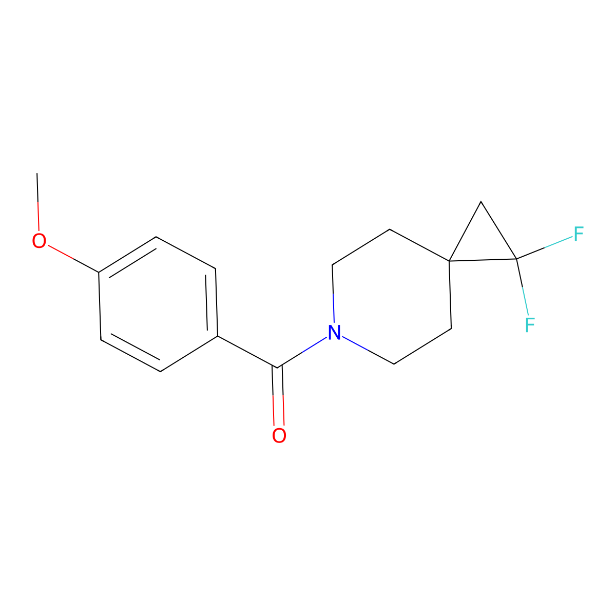 1,1-Difluoro-6-(4-methoxybenzoyl)-6-azaspiro[2.5]octane molecular structure, CAS 2097890-98-5