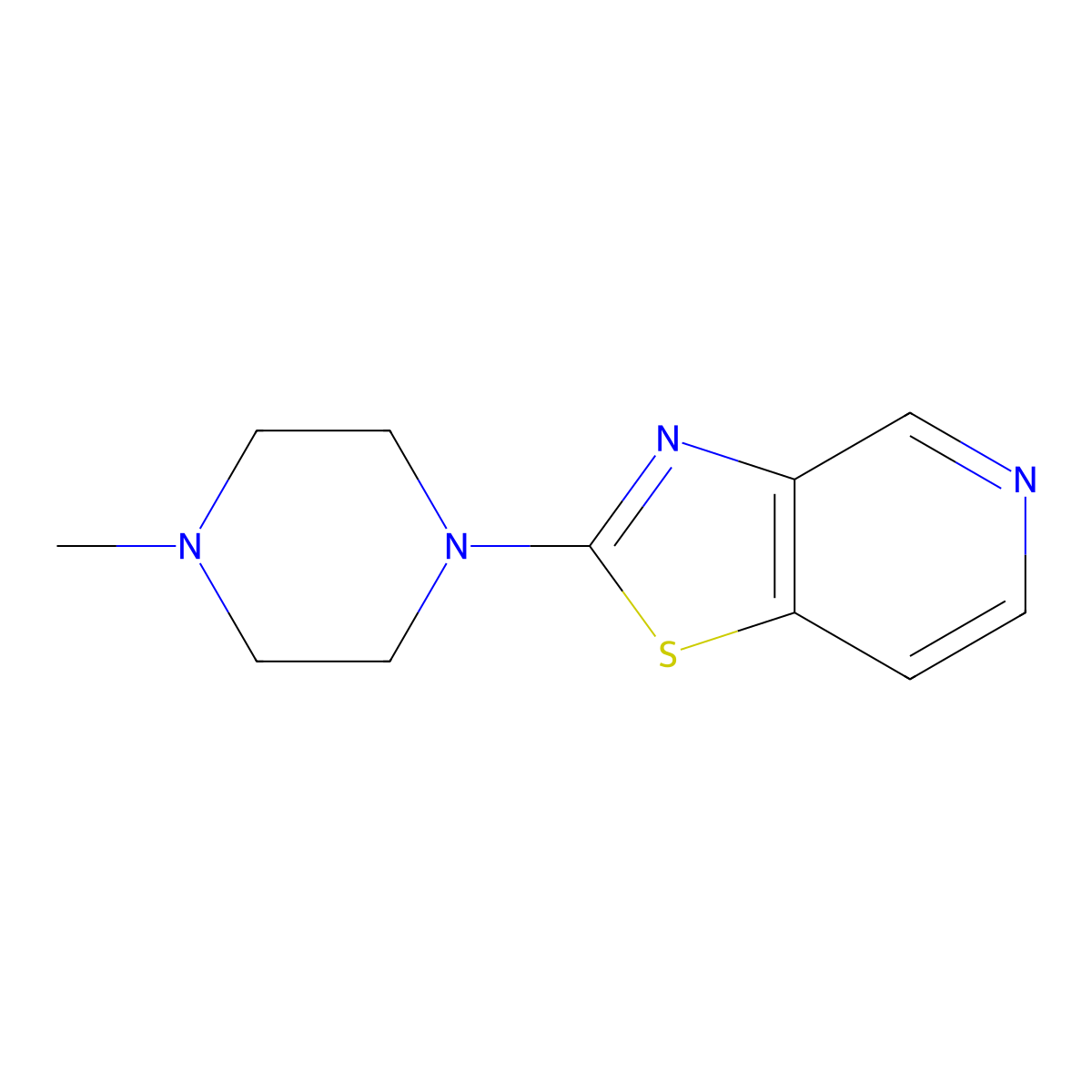 1-Methyl-4-{[1,3]thiazolo[4,5-c]pyridin-2-yl}piperazine molecular structure, CAS 2097891-39-7