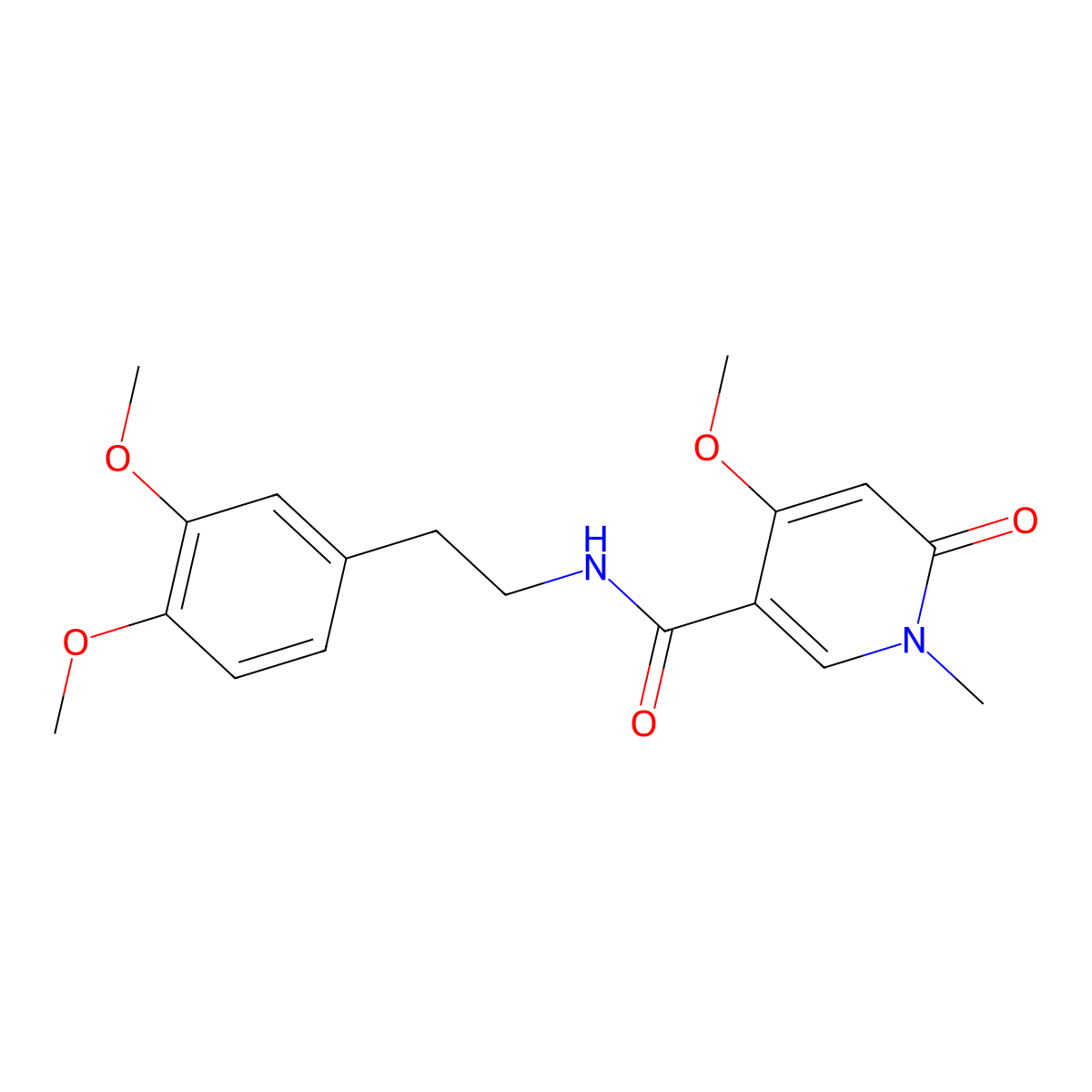 N-[2-(3,4-dimethoxyphenyl)ethyl]-4-methoxy-1-methyl-6-oxo-1,6-dihydropyridine-3-carboxamide molecular structure, CAS 2097891-44-4