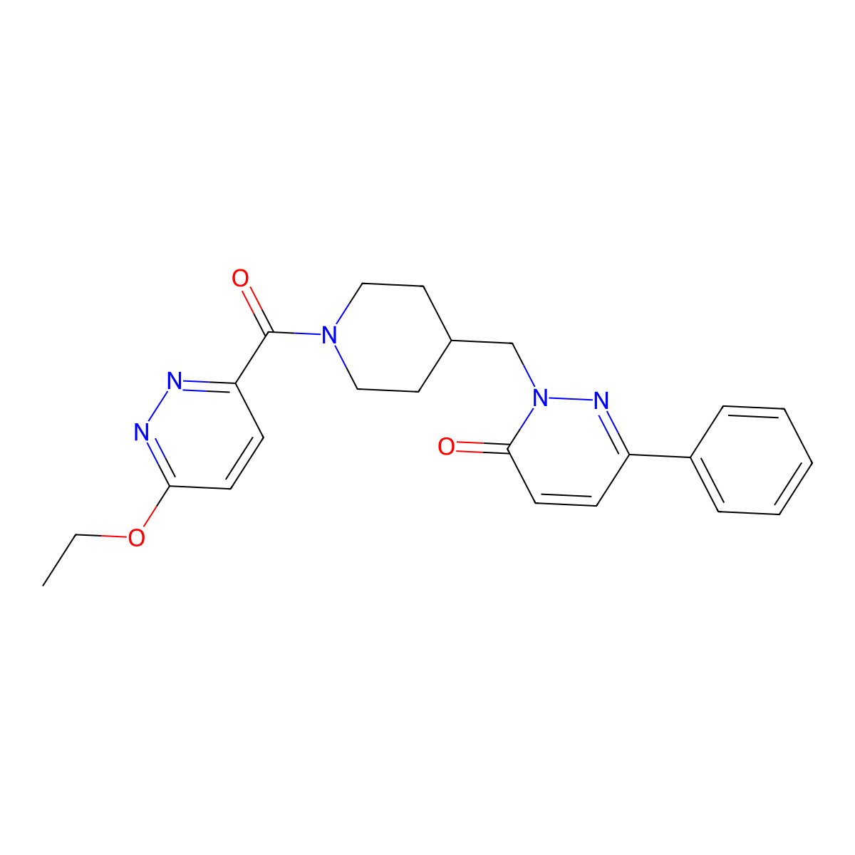 2-{[1-(6-Ethoxypyridazine-3-carbonyl)piperidin-4-yl]methyl}-6-phenyl-2,3-dihydropyridazin-3-one molecular structure, CAS 2097891-54-6