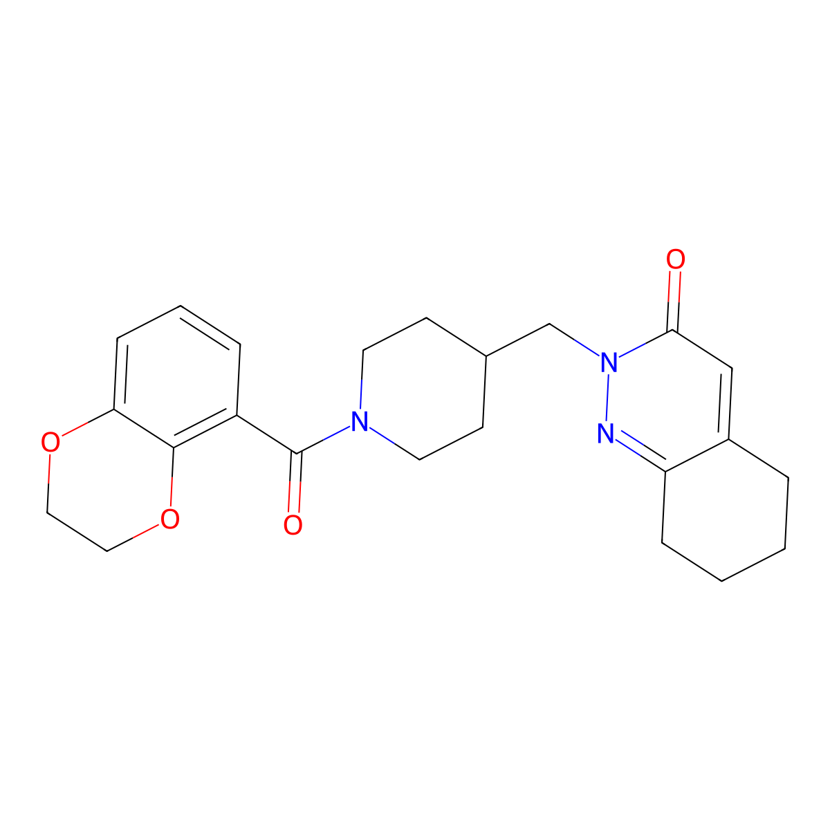 2-{[1-(2,3-Dihydro-1,4-benzodioxine-5-carbonyl)piperidin-4-yl]methyl}-2,3,5,6,7,8-hexahydrocinnolin-3-one molecular structure, CAS 2097891-74-0