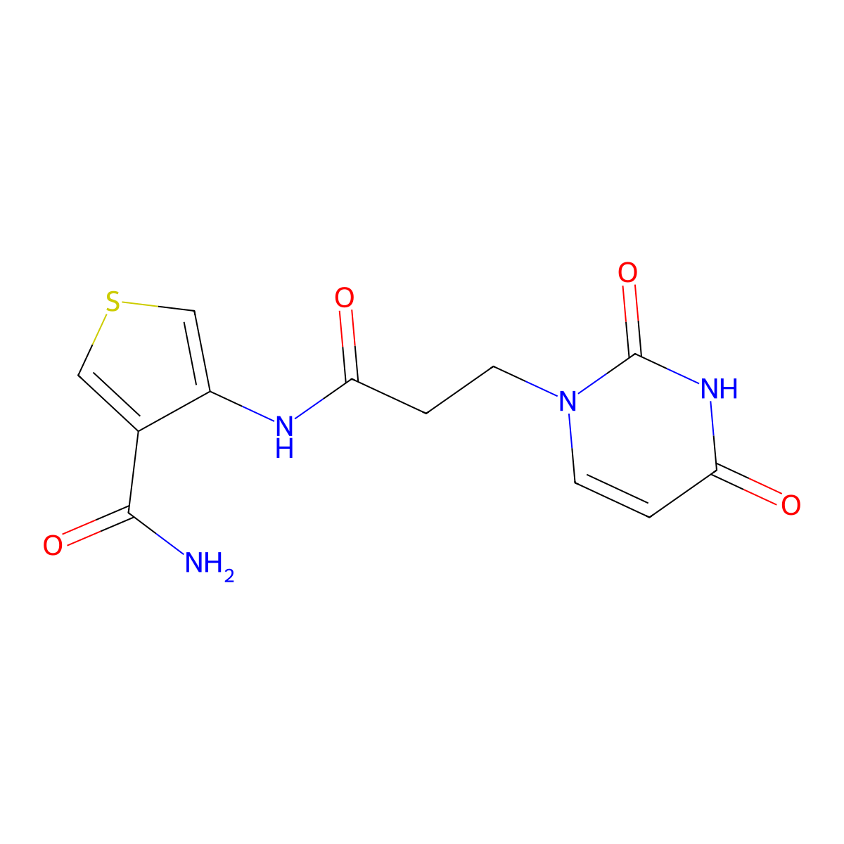4-[3-(2,4-Dioxo-1,2,3,4-tetrahydropyrimidin-1-yl)propanamido]thiophene-3-carboxamide molecular structure, CAS 2097891-79-5