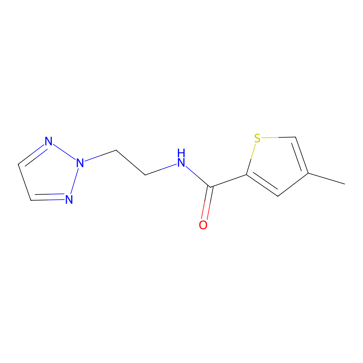 N-(2-(2H-1,2,3-triazol-2-yl)ethyl)-4-methylthiophene-2-carboxamide molecular structure, CAS 2097892-00-5