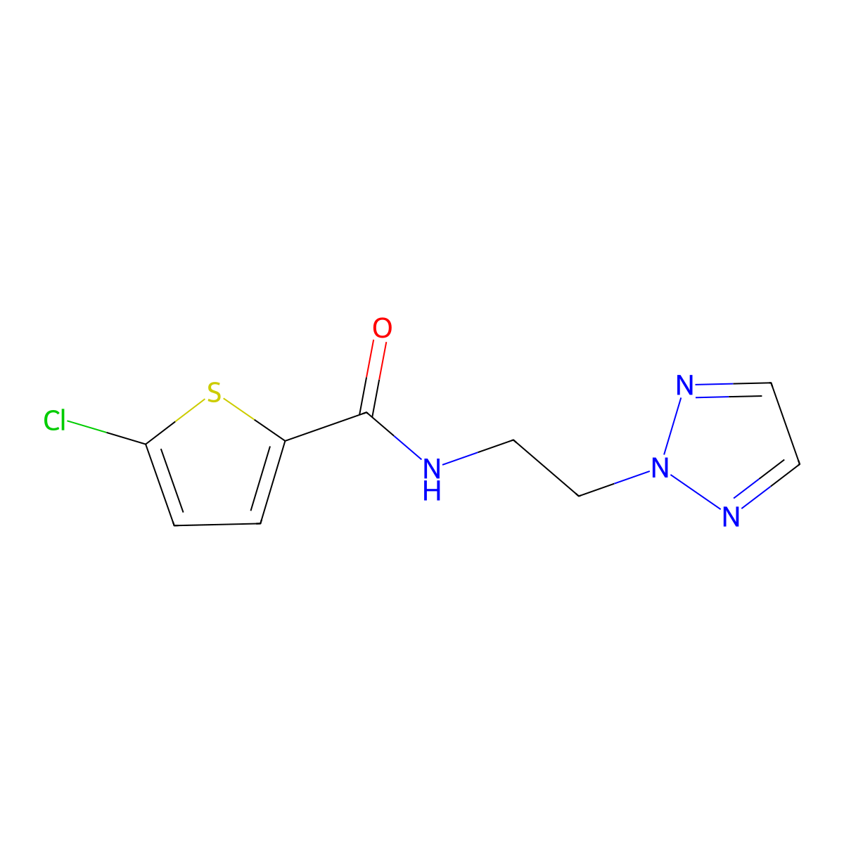 N-(2-(2H-1,2,3-triazol-2-yl)ethyl)-5-chlorothiophene-2-carboxamide molecular structure, CAS 2097892-19-6
