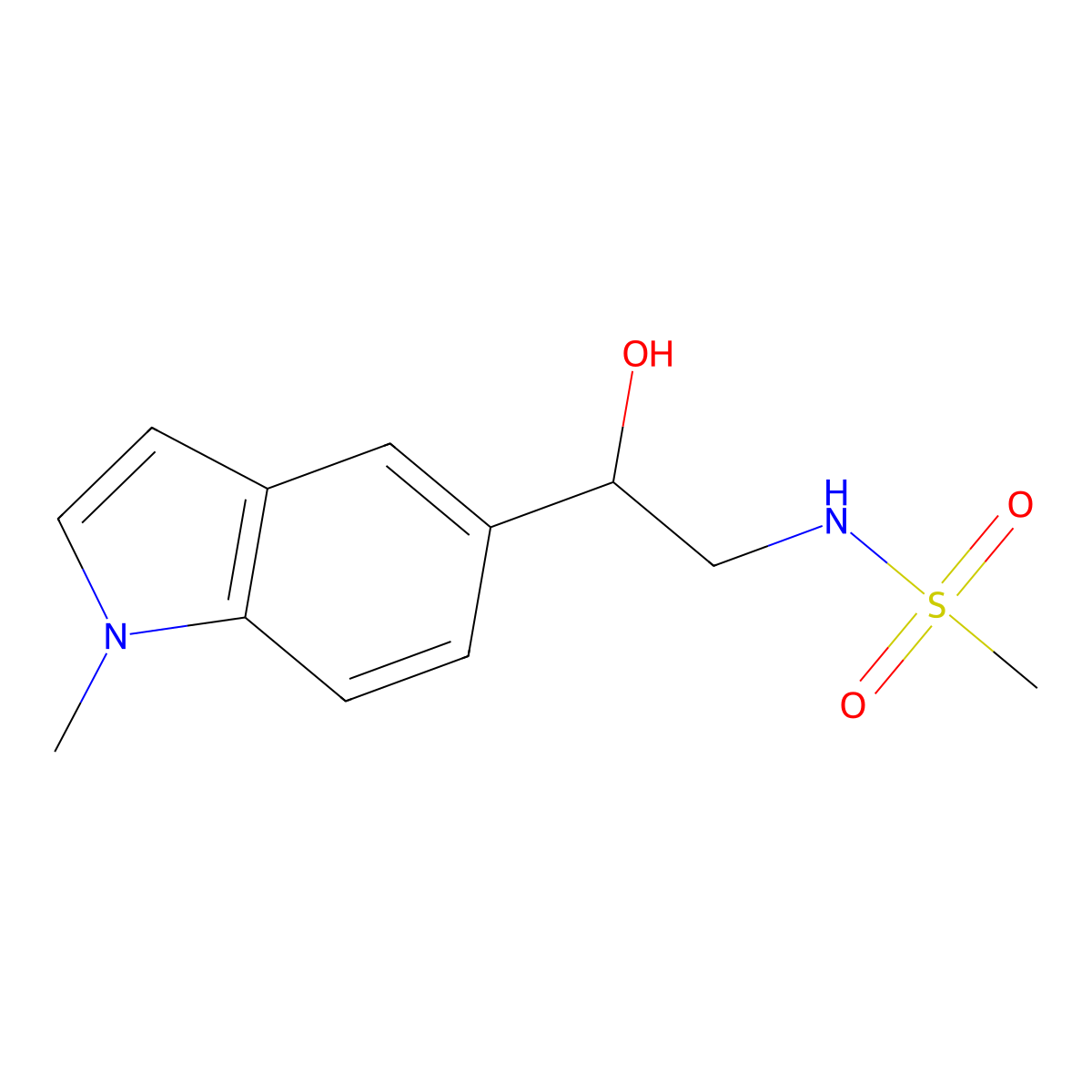 N-(2-hydroxy-2-(1-methyl-1H-indol-5-yl)ethyl)methanesulfonamide molecular structure, CAS 2097892-31-2