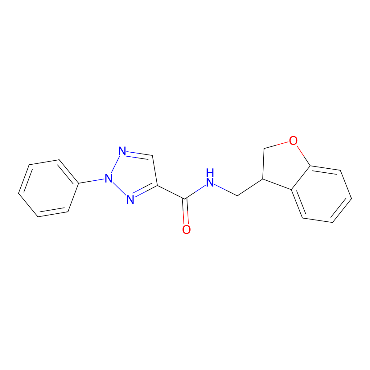 N-[(2,3-dihydro-1-benzofuran-3-yl)methyl]-2-phenyl-2H-1,2,3-triazole-4-carboxamide molecular structure, CAS 2097892-98-1