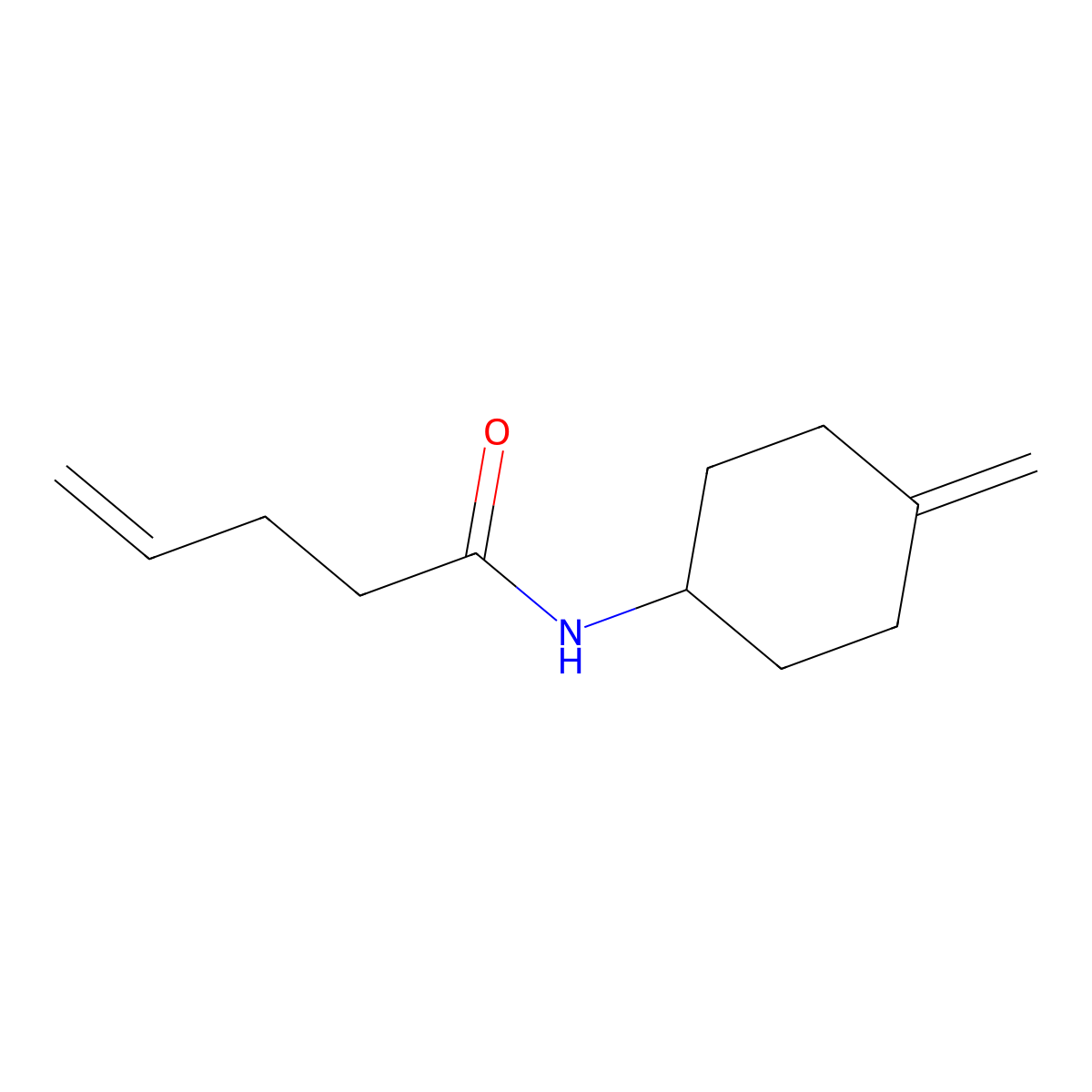 N-(4-methylidenecyclohexyl)pent-4-enamide molecular structure, CAS 2097893-07-5