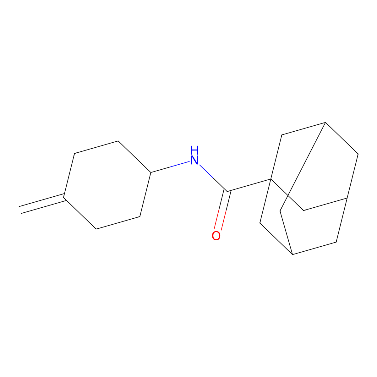 N-(4-methylidenecyclohexyl)adamantane-1-carboxamide molecular structure, CAS 2097893-20-2
